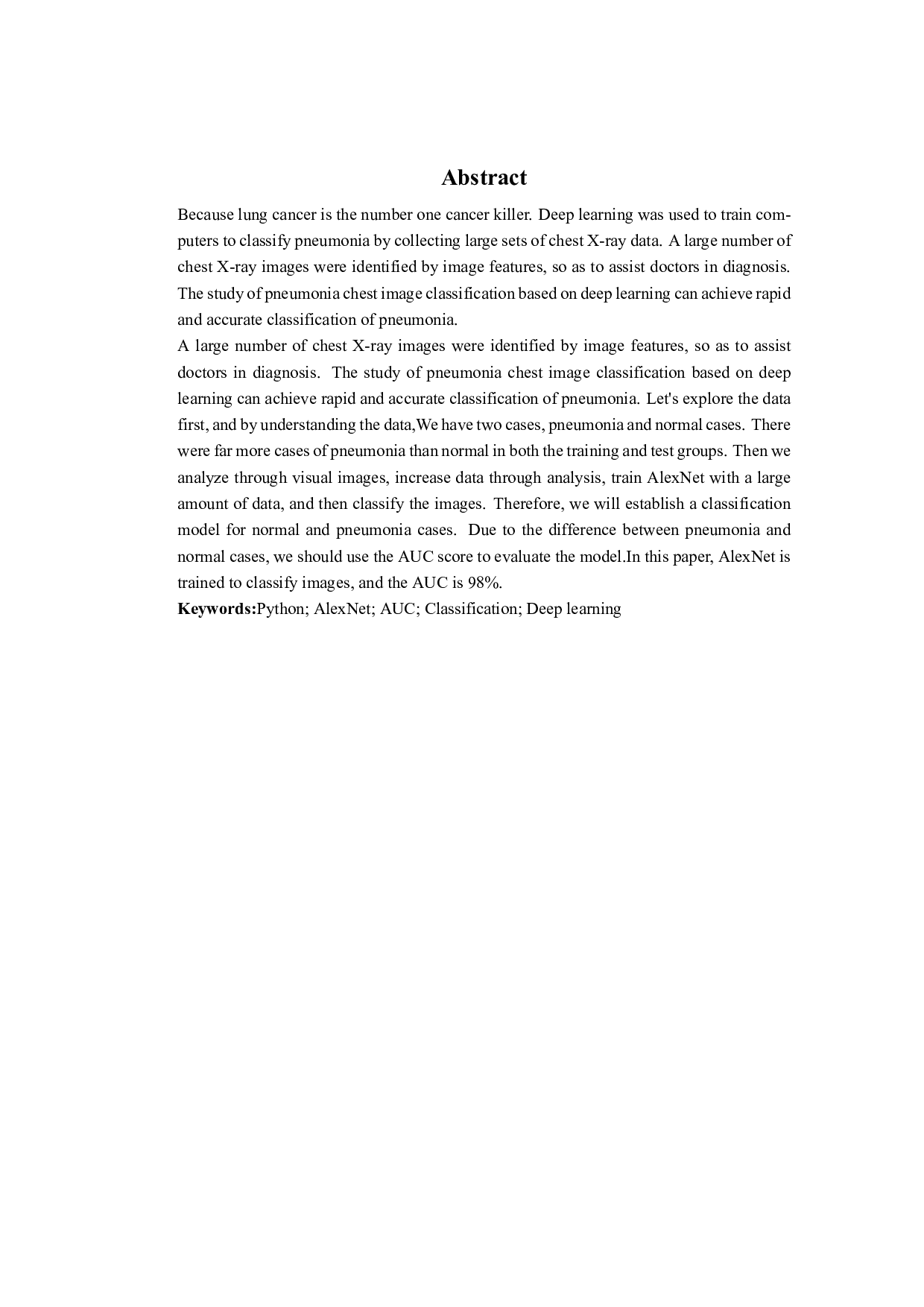 基于深度学习的肺炎胸片图像分类研究-6912字.pdf 第2页