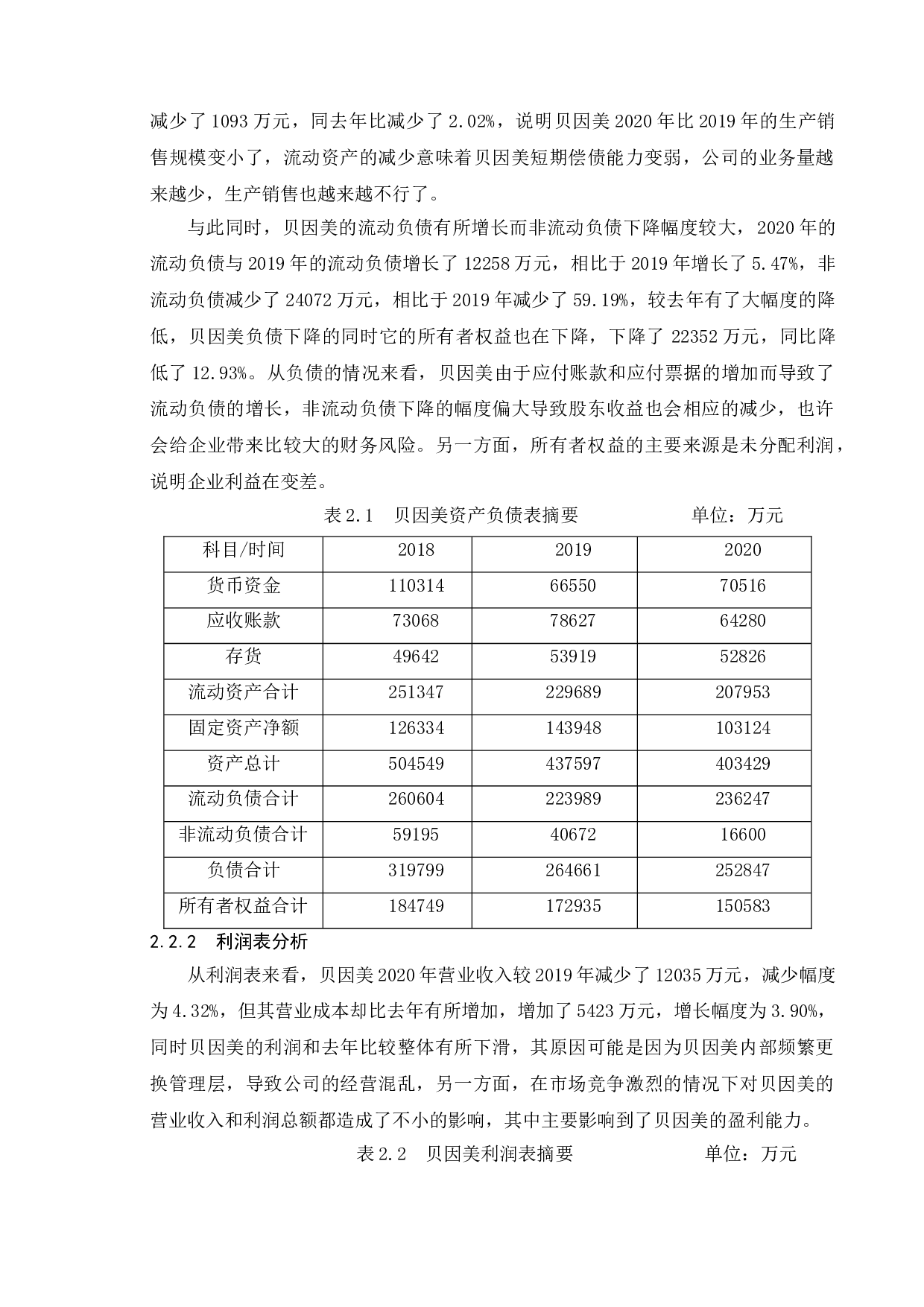 贝因美股份有限公司的财务报表分析-13086字.doc 第8页