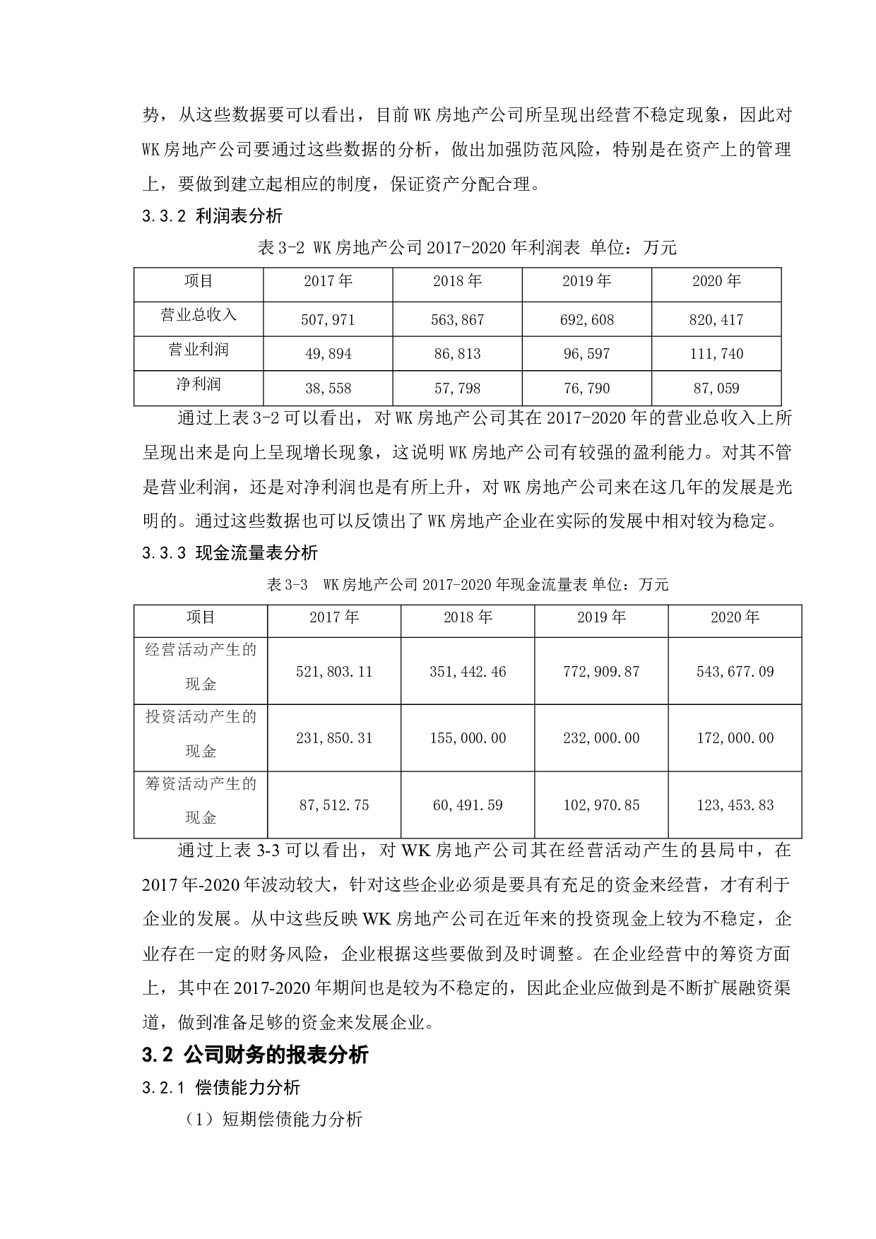 房地产开发企业的财务状况分析的研究&mdash;&mdash;以WK集团-9835字.doc 第8页