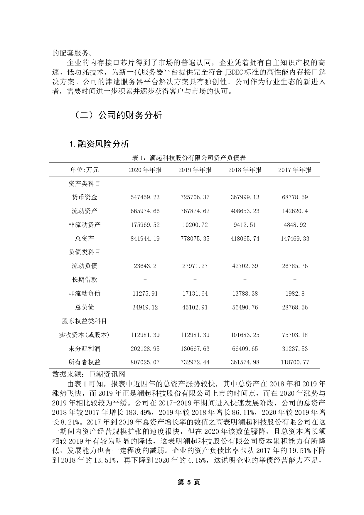 中小企业财务风险分析与防范的探讨&mdash;&mdash;以澜起科技股份有限公司为例-13362字.docx 第10页