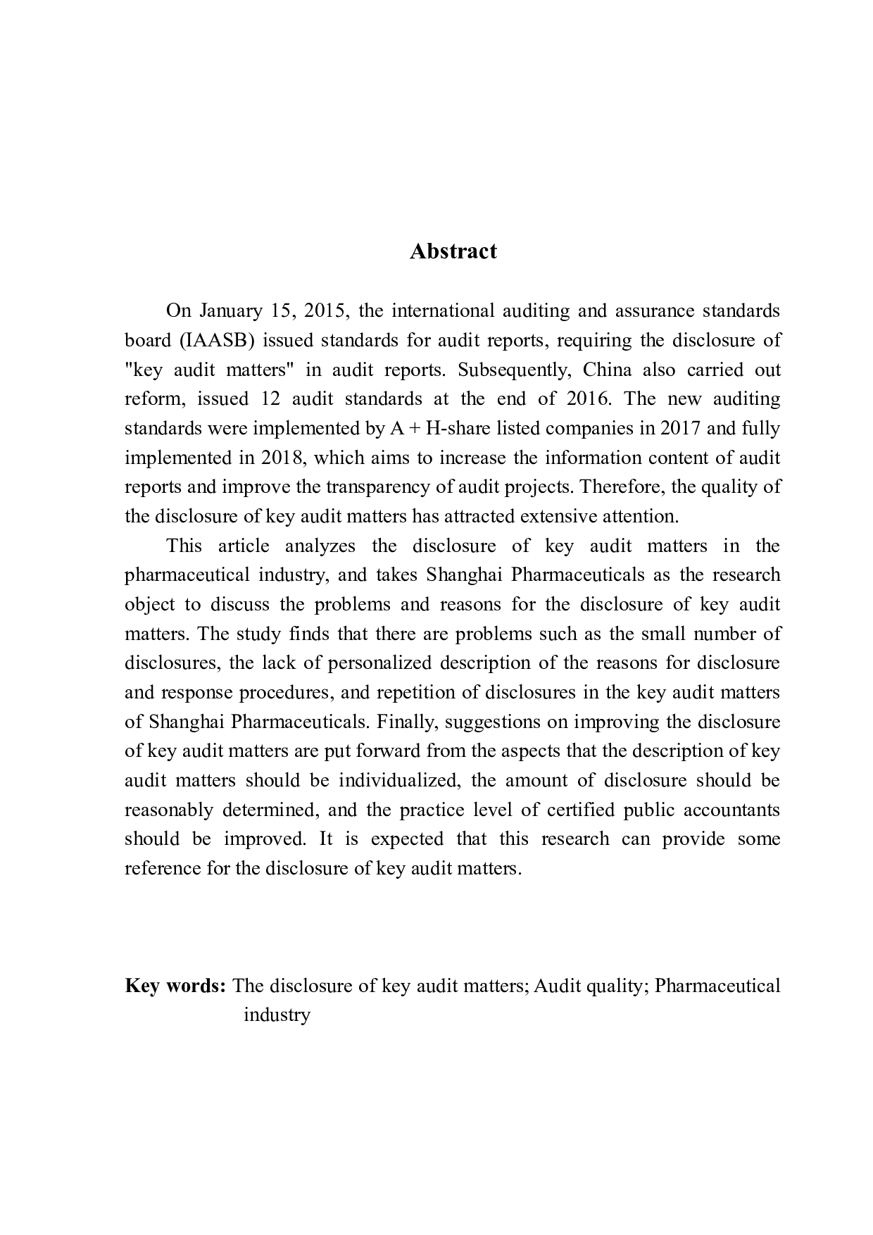 医药行业关键审计事项披露研究-13568字.docx 第2页