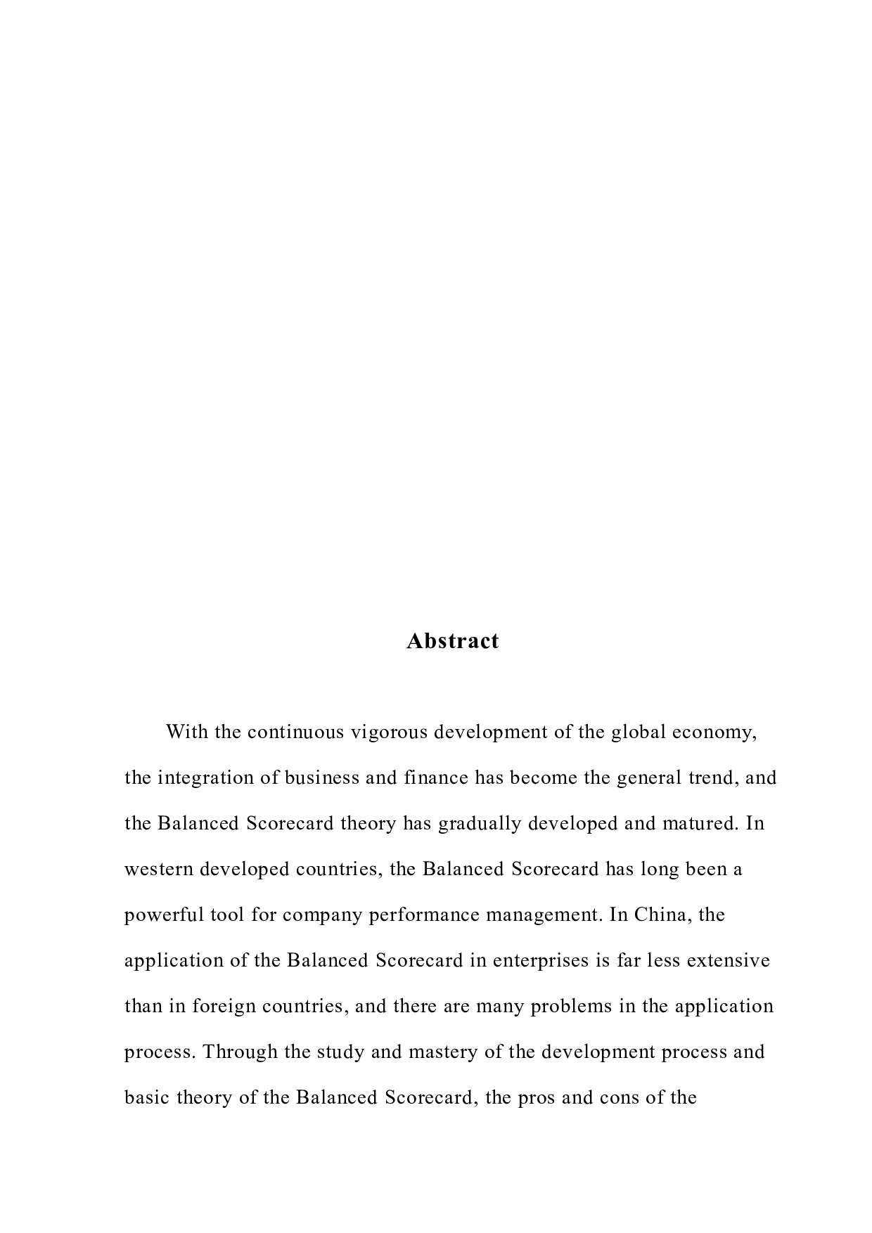 论平衡计分卡在企业中的应用&mdash;&mdash;以万科集团为例-11694字.docx 第2页