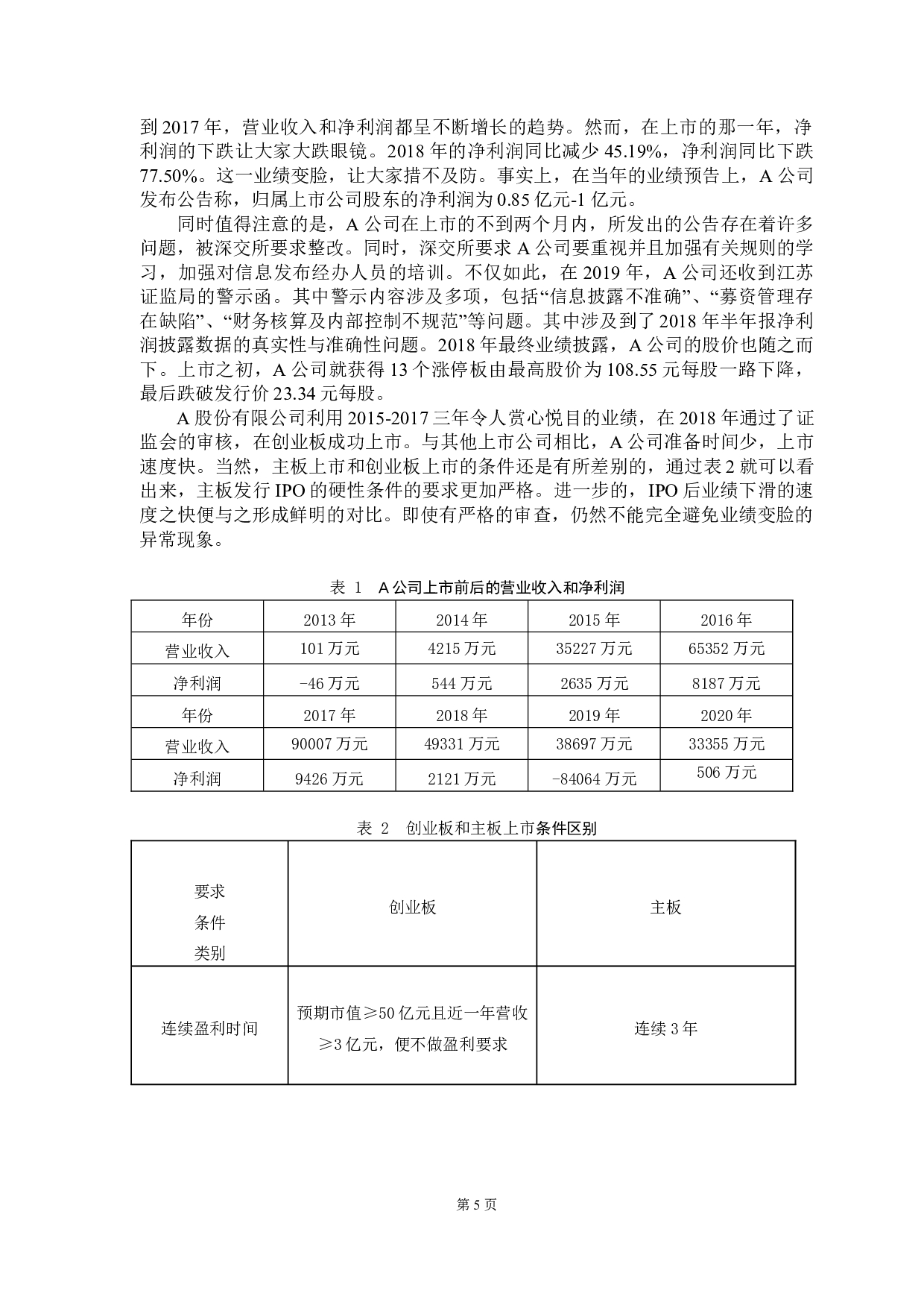 A公司IPO前后业绩变脸的盈余管理手段分析-10635字.doc 第9页