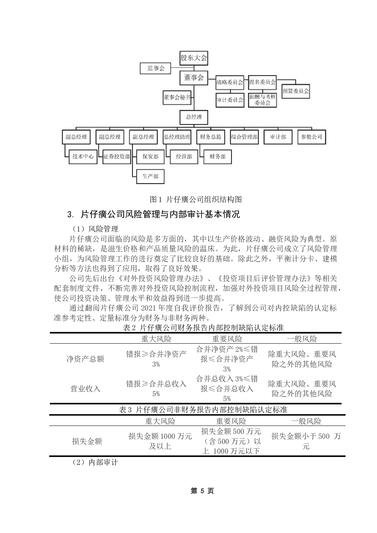 内部审计在企业风险管理应用的案例研究&mdash;&mdash;以片仔癀为例-10156字.docx 第9页