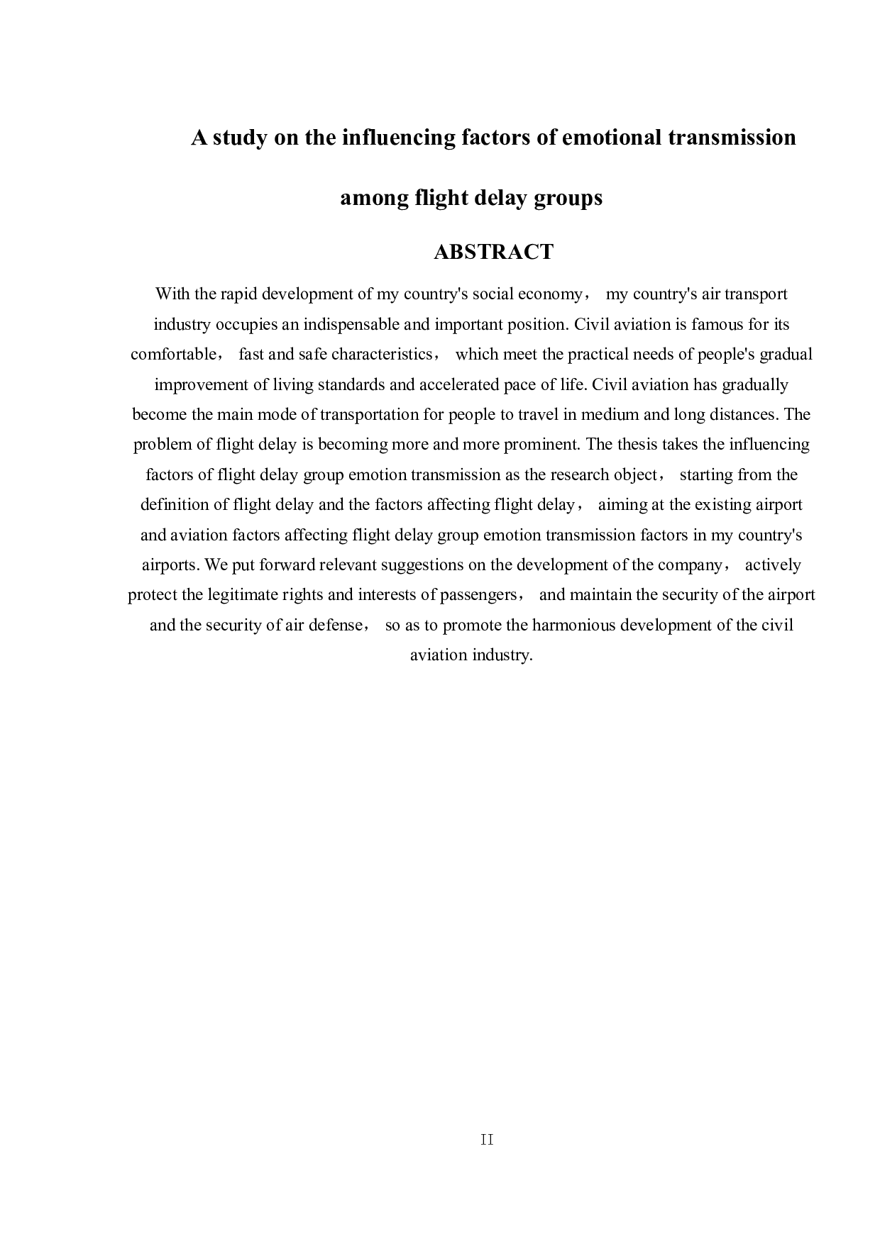 航班延误群体情绪传播的影响因素研究-12979字.doc 第2页
