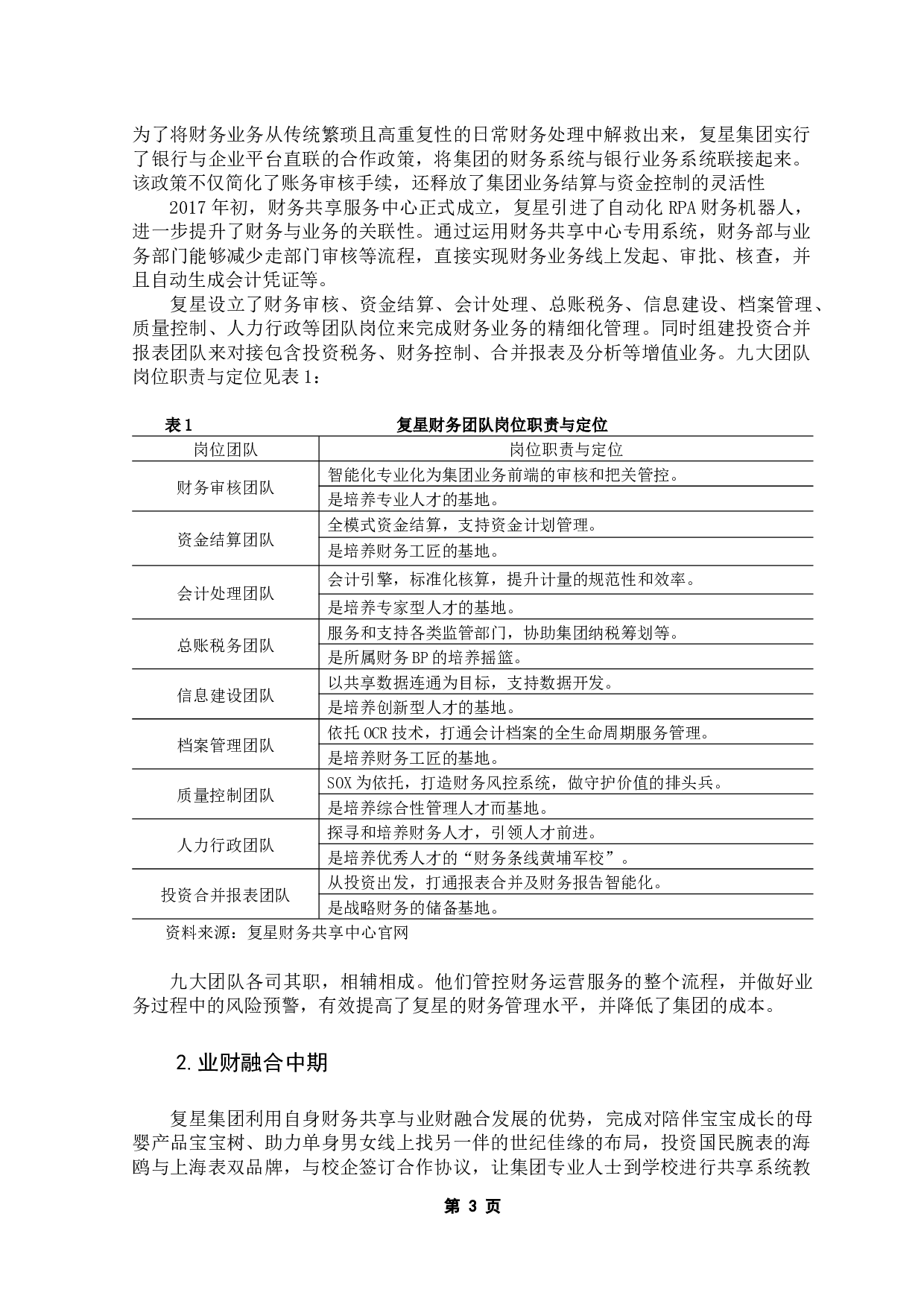 复星集团财务共享模式下业财融合研究-8593字.docx 第7页