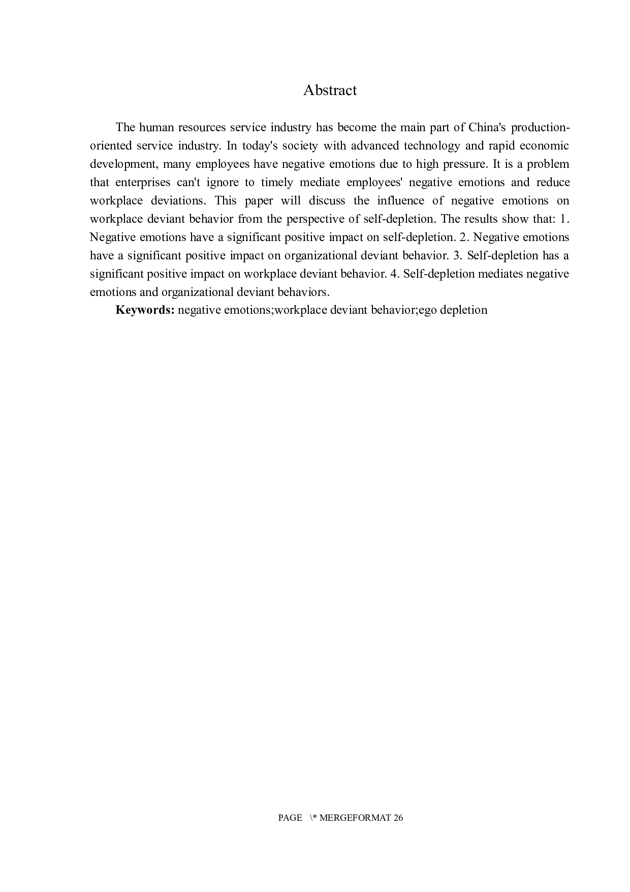 负面情绪对职场偏差行为的影响&mdash;基于自我损耗的视角-16274字.docx 第2页