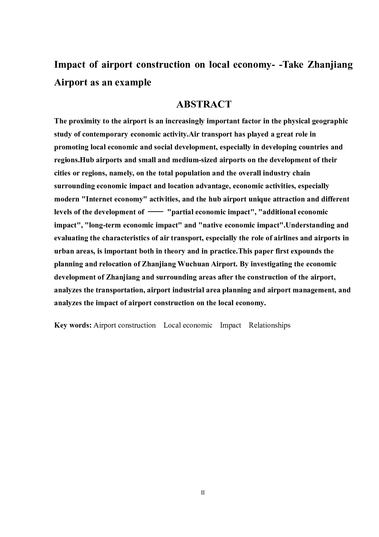 机场建设对当地经济的影响---以湛江机场为例-8628字.pdf 第2页