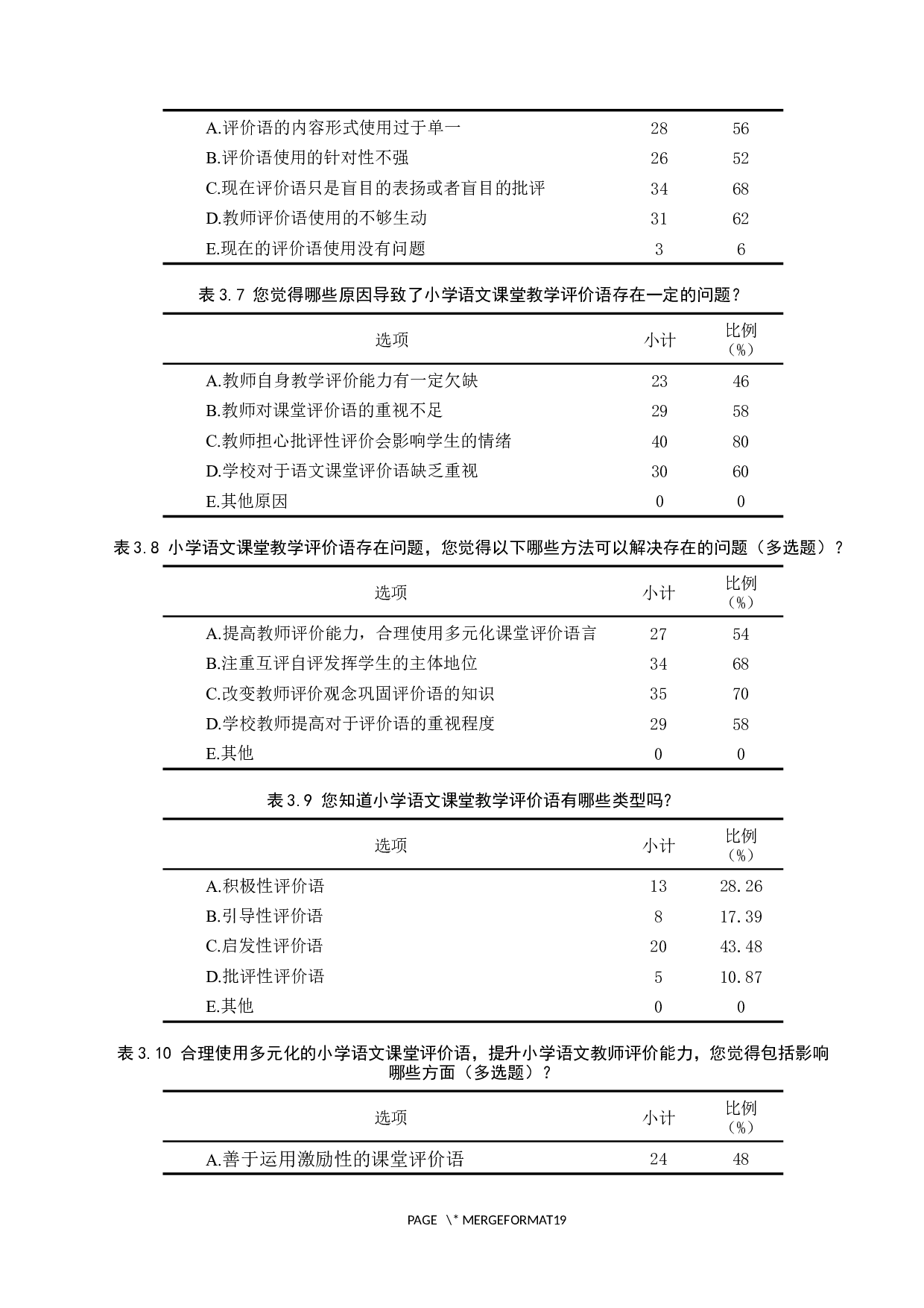 小学语文教师课堂教学评价语的教学策略研究-12342字.docx 第10页