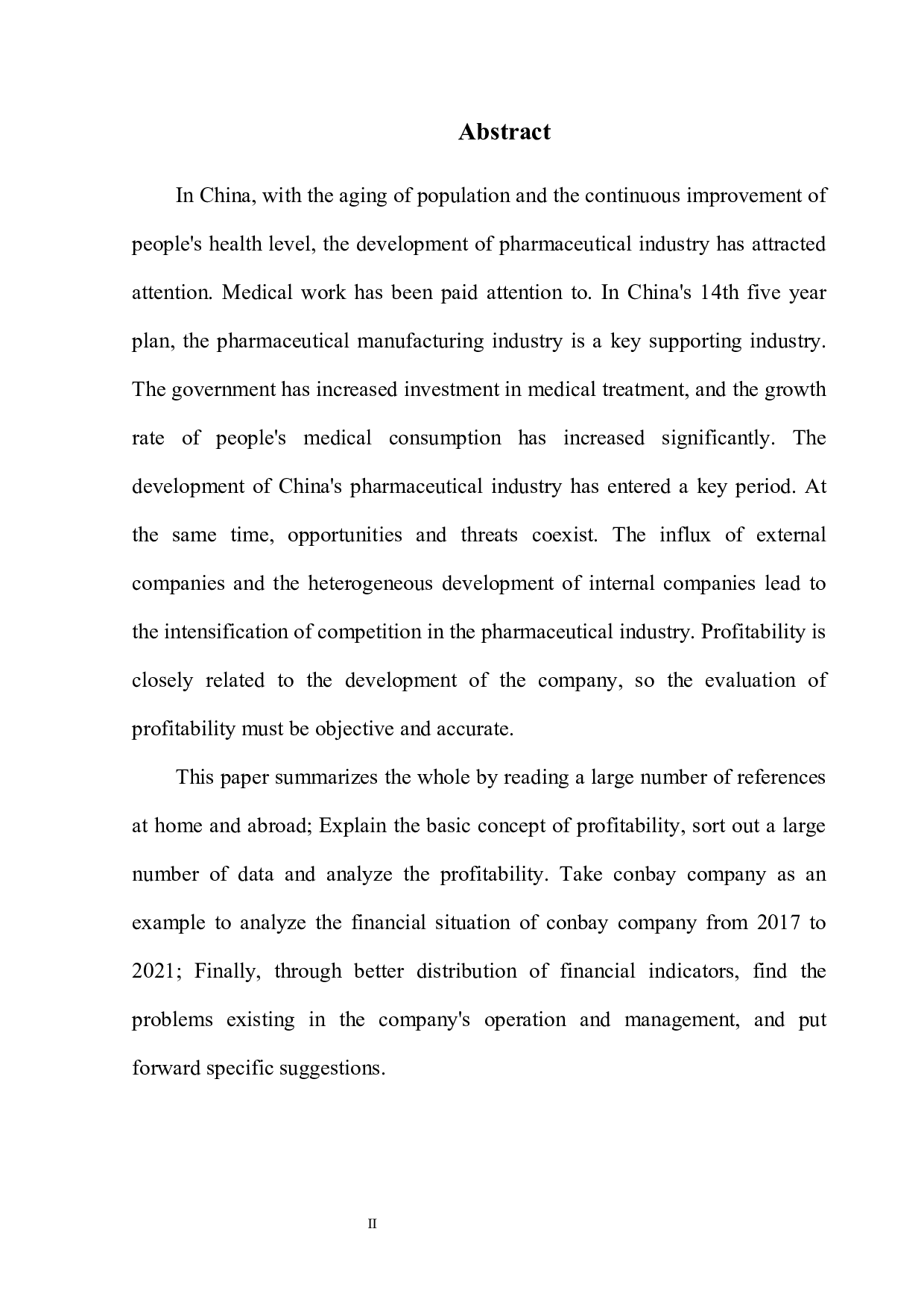 医药行业盈利能力分析&mdash;&mdash;以康恩贝公司为例-10105字.docx 第4页