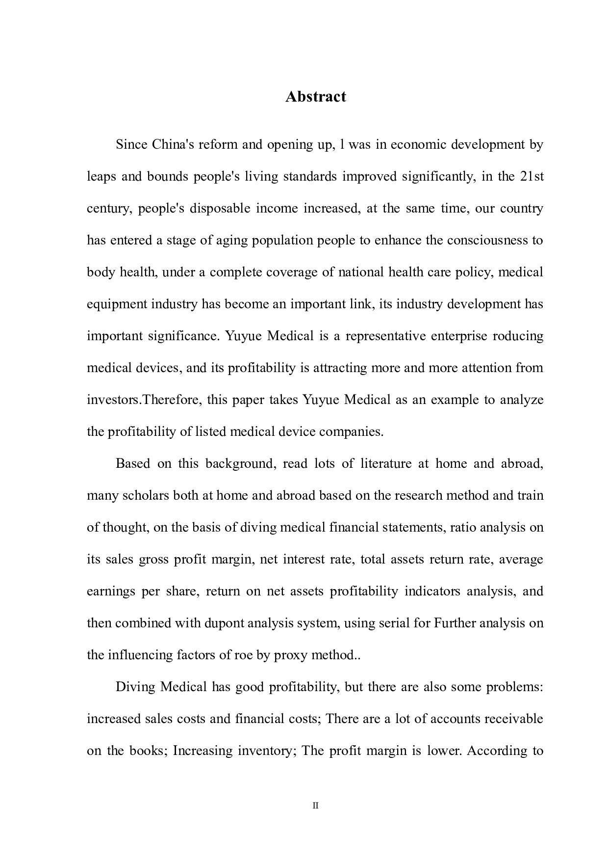 医疗器械上市公司盈利能力分析及提升对策--以鱼跃医疗企业为例-10309字.docx 第4页