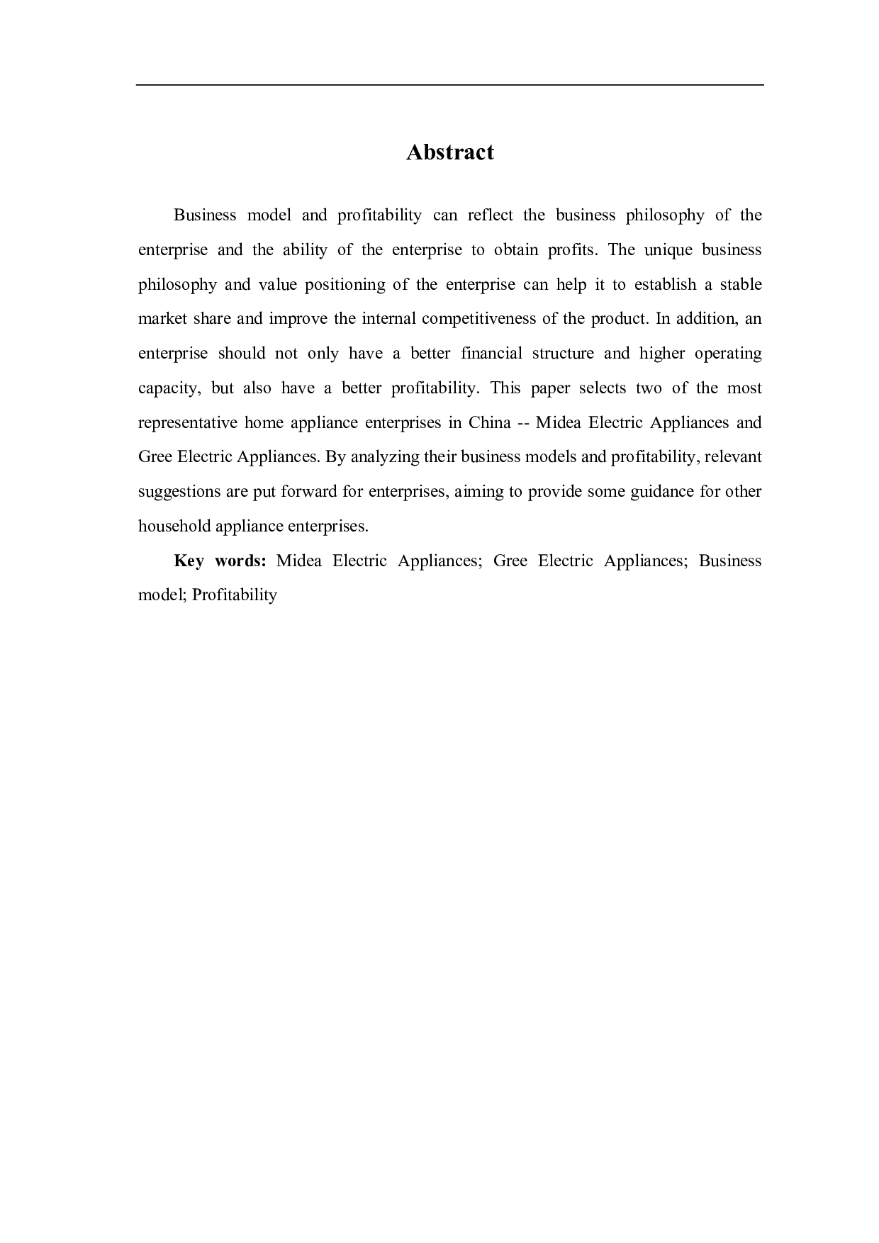 美的电器和格力电器的经营模式与盈利能力比较分析-5701字.pdf 第2页