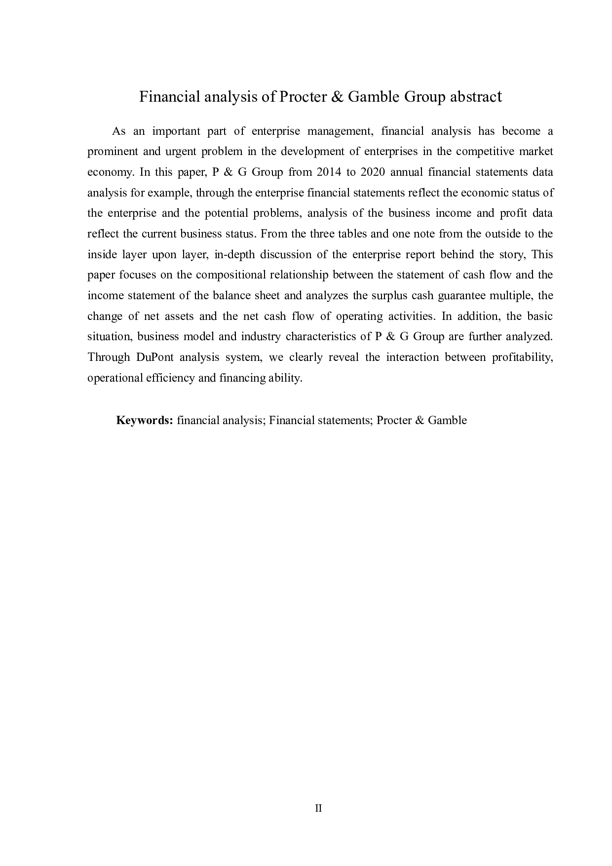 宝洁集团财务报表分析-13663字.docx 第2页