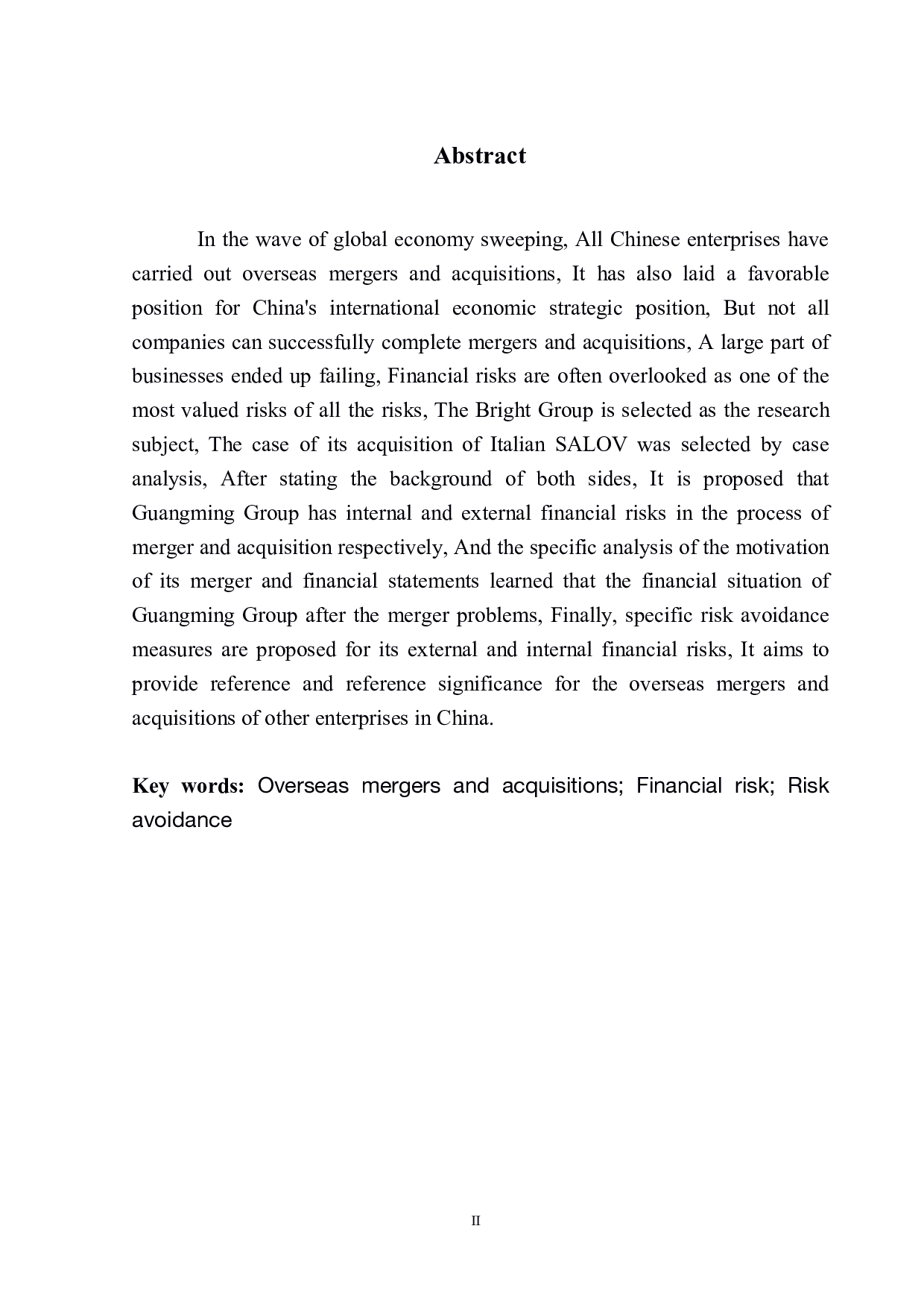 企业海外并购财务风险分析与规避-以光明集团为例-13161字.pdf 第3页