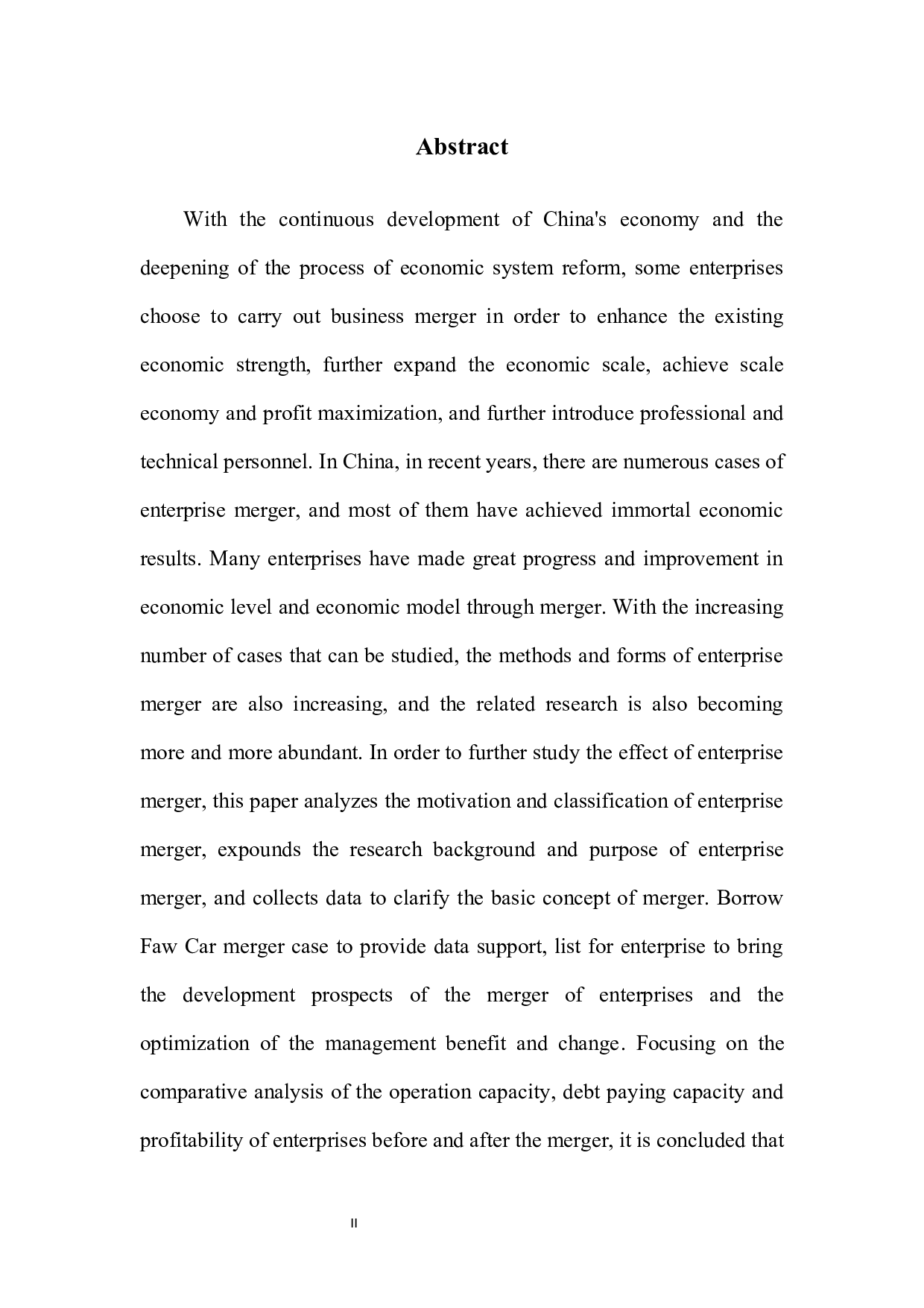 企业合并案例分析&mdash;以一汽轿车并购一汽解放为例-12679字.docx 第4页