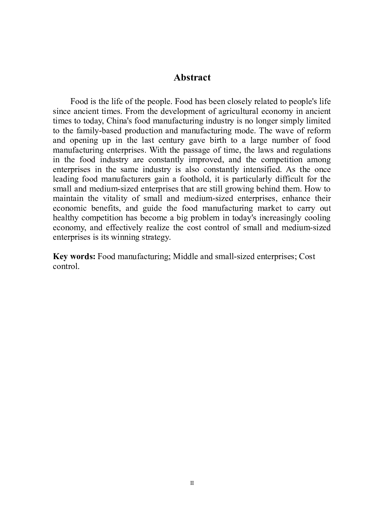 中小食品制造企业的成本分析与控制&mdash;&mdash;以桃花源食品有限公司为例-9328字.doc 第3页