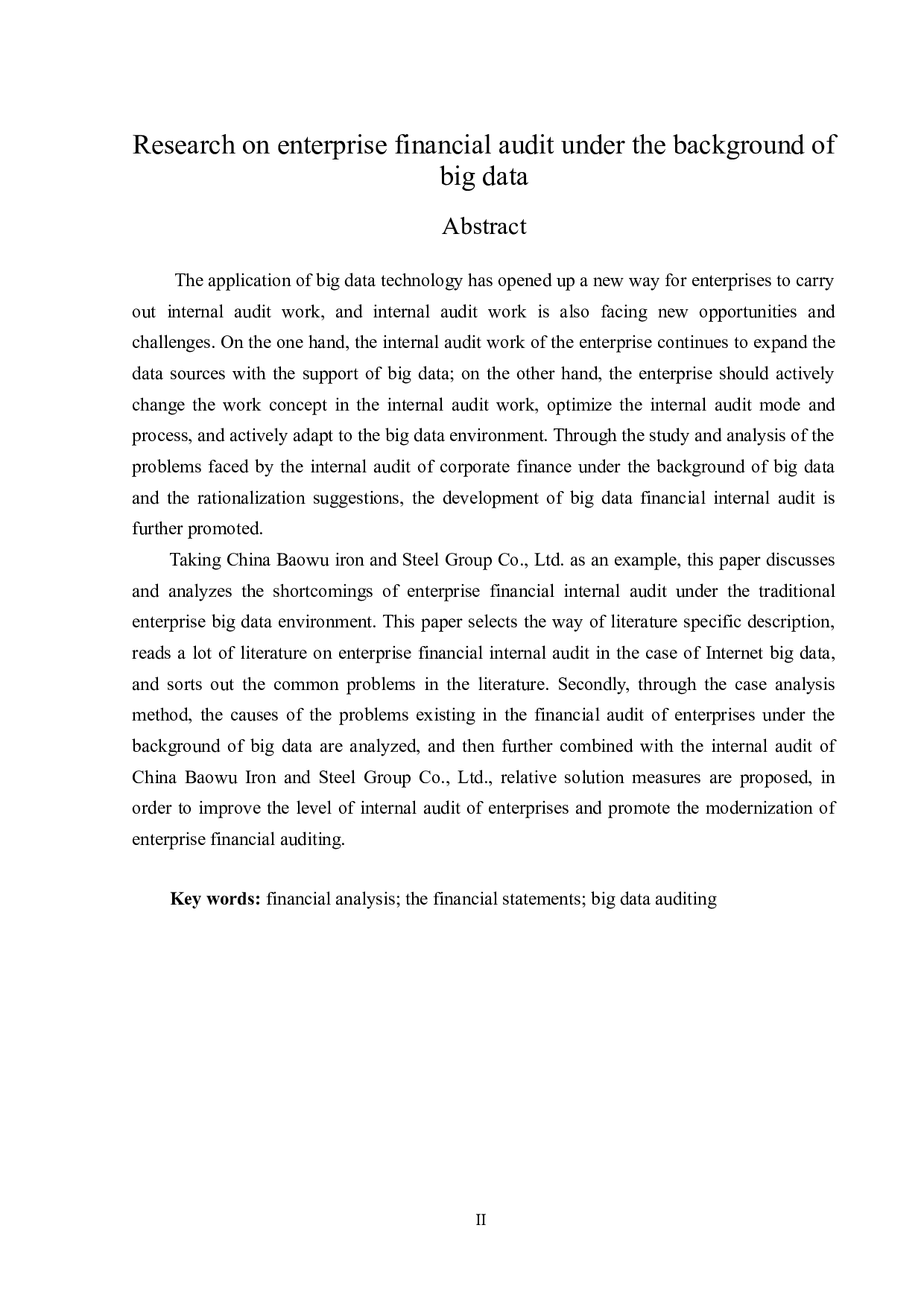 大数据背景下企业财务审计问题研究-14158字.doc 第2页