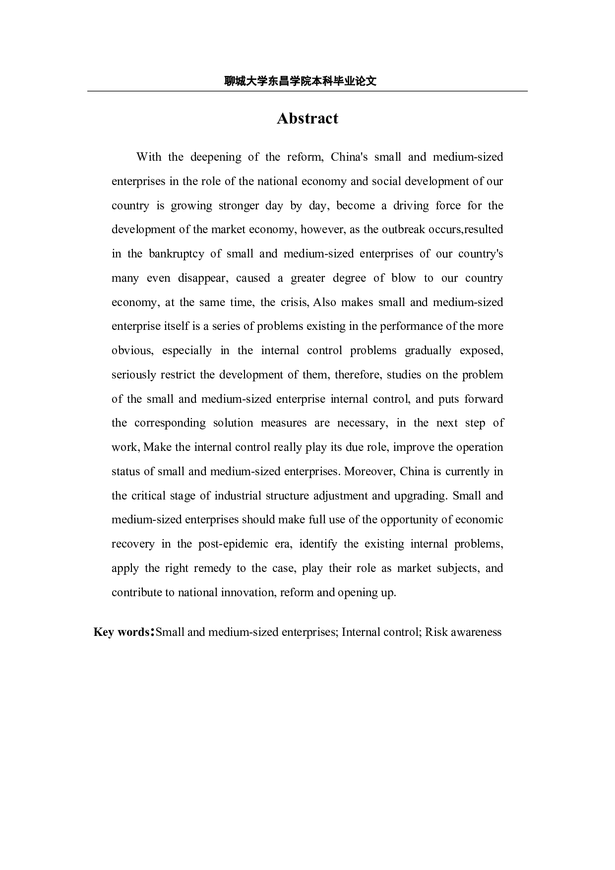 中小企业内部控制存在的问题及对策-7544字.pdf 第5页