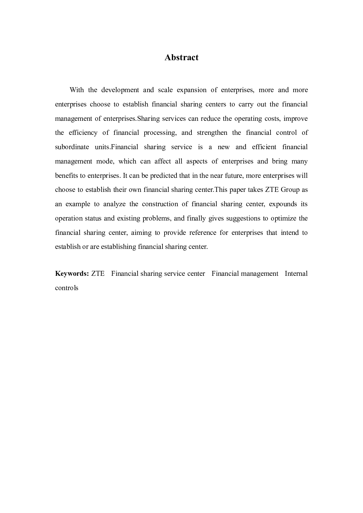 中兴通讯财务共享服务中心存在的问题及对策研究-9714字.docx 第2页