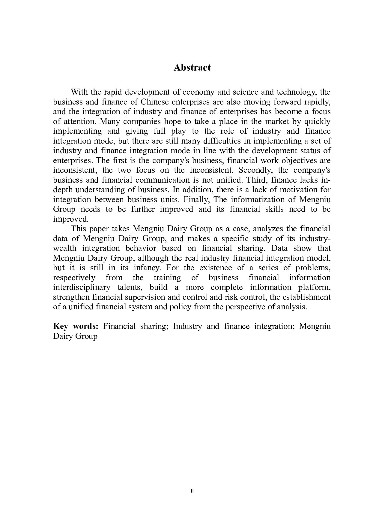 基于财务共享的业财融合模式及其优化策略研究&mdash;&mdash;以蒙牛乳业集团为例-9815字.doc 第3页