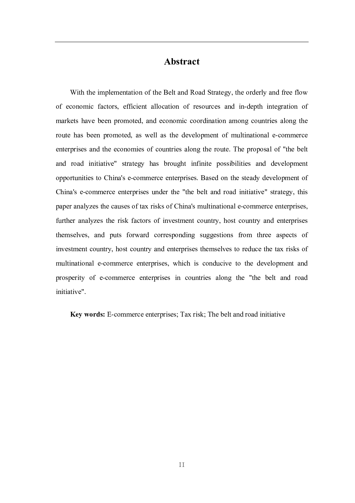 &ldquo;一带一路&rdquo;背景下我国电子商务企业税收风险分析-6171字.pdf 第2页