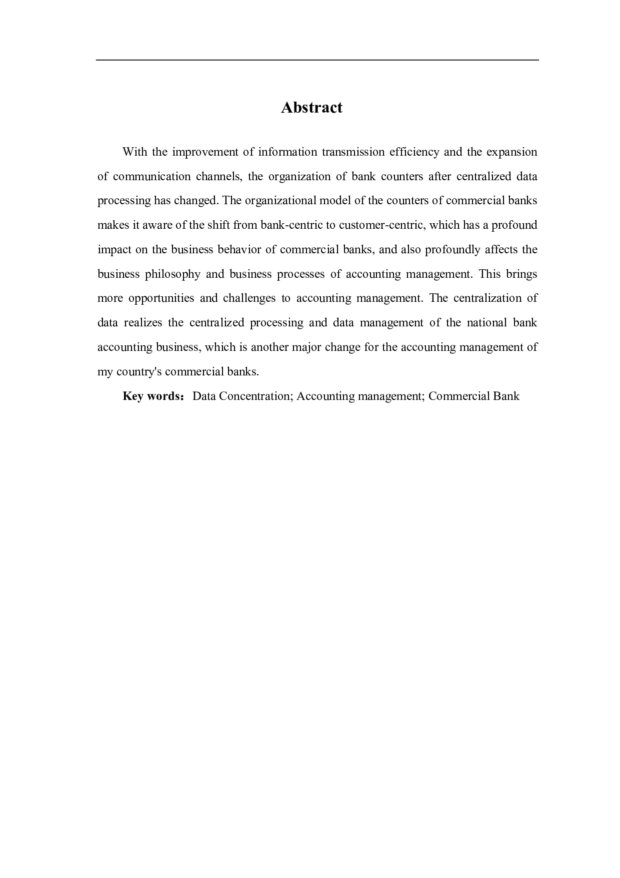 基于数据集中背景下商业银行会计管理工作探究-5401字.pdf 第2页