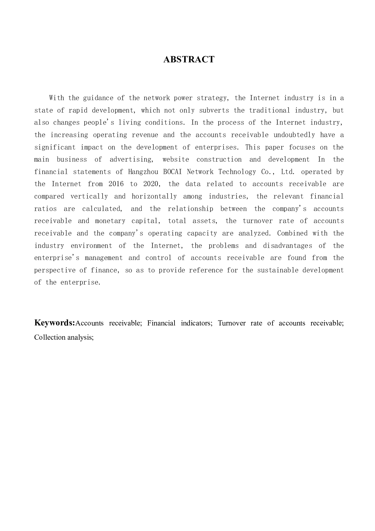 论杭州博采网络科技股份有限公司应收账款问题研究-10612字.docx 第2页