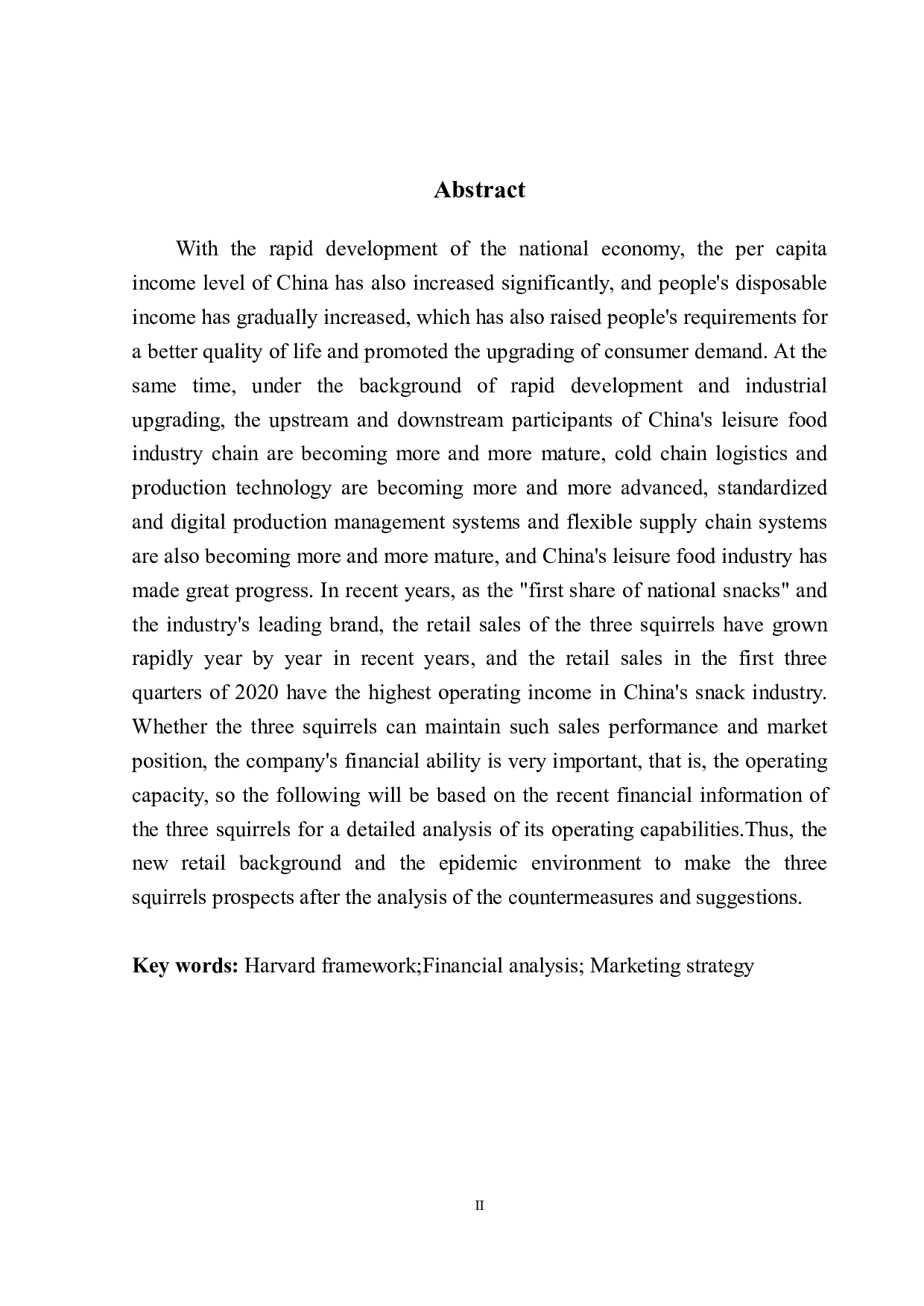 基于哈佛框架的企业财务分析&mdash;以&ldquo;三只松鼠&rdquo;股份有限公司为例-9947字.pdf 第3页