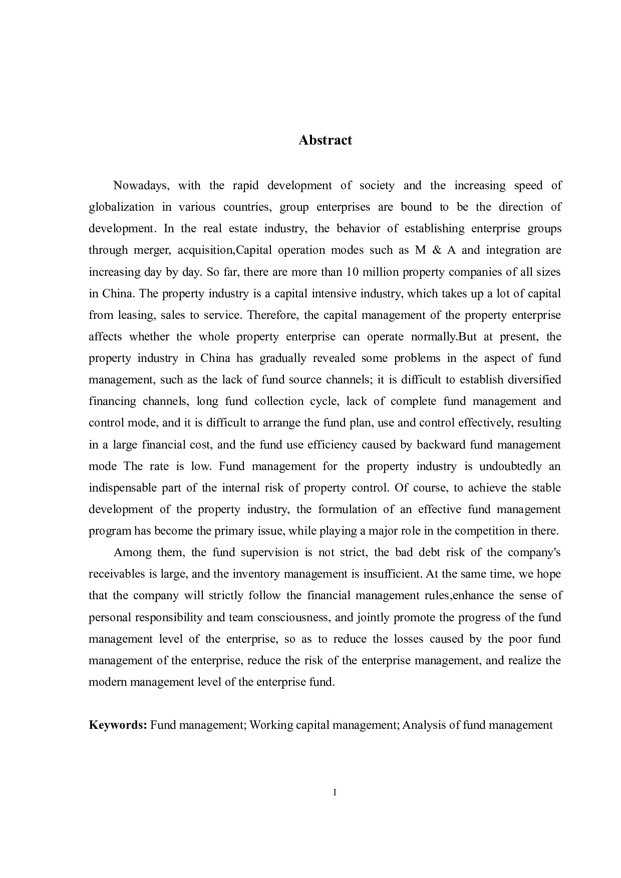 温州合乐物业管理有限公司资金管理问题研究-7880字.docx 第2页