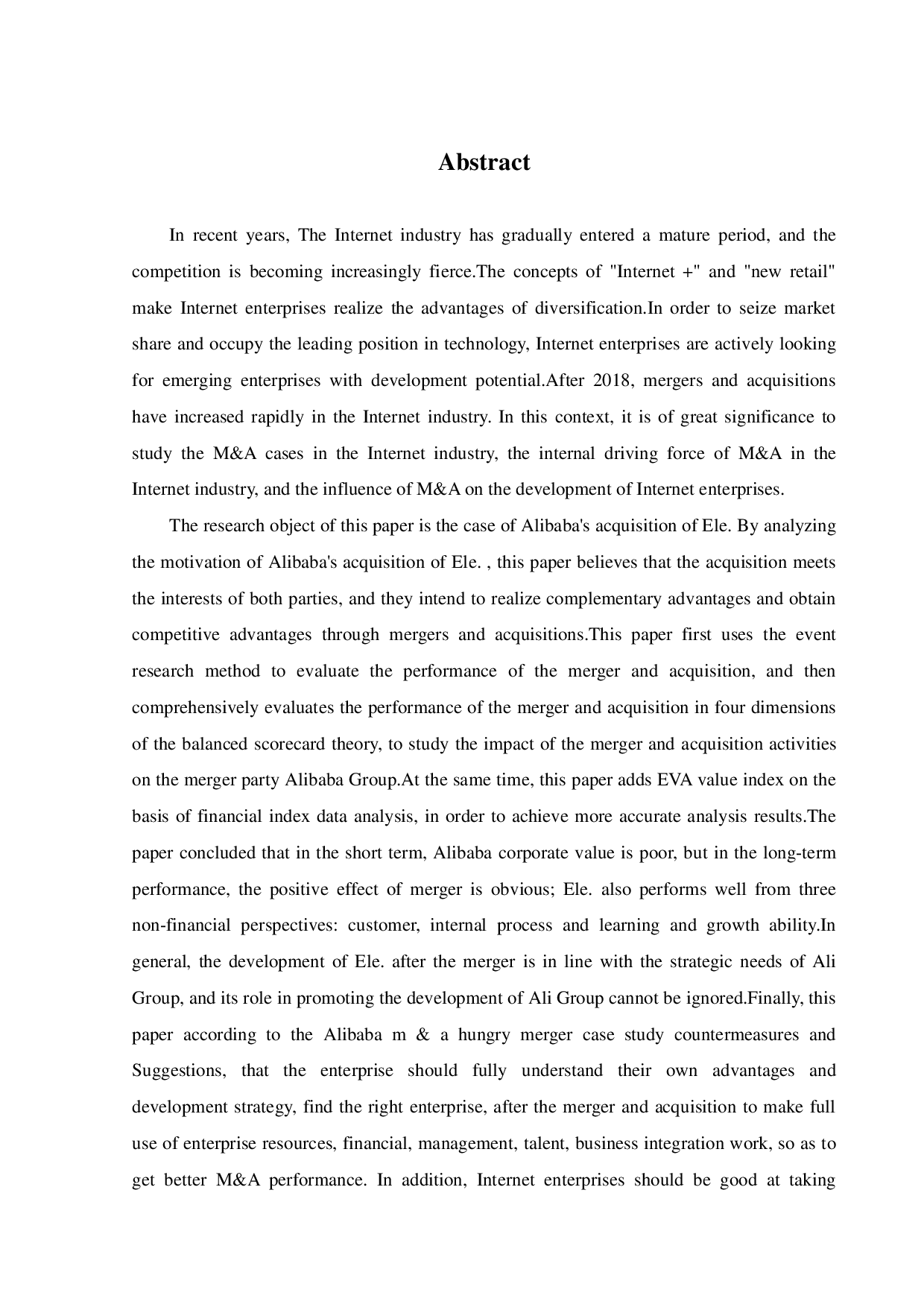 阿里巴巴并购饿了么动因及绩效分析-20501字.pdf 第2页
