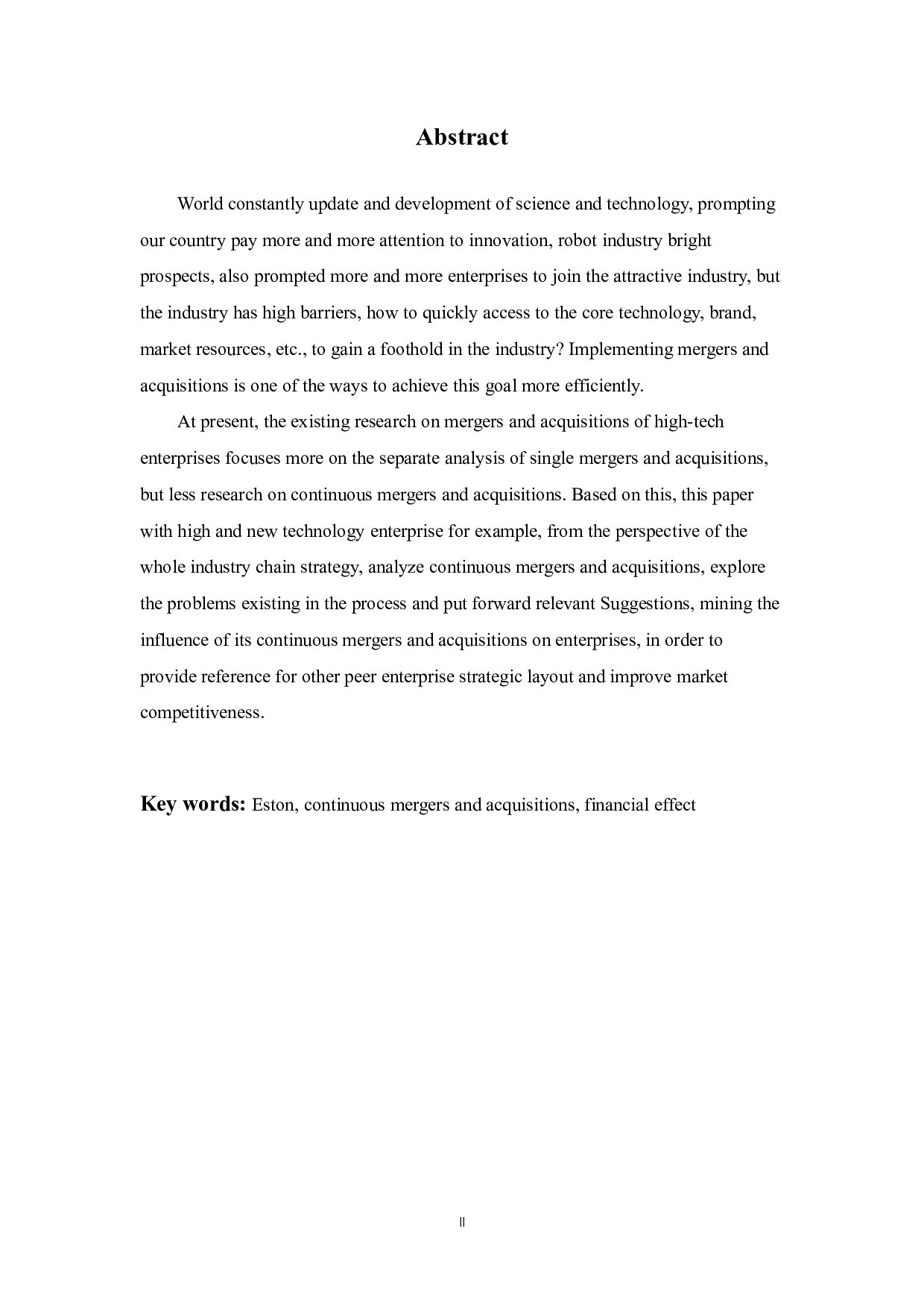 埃斯顿连续并购的财务效应研究-26161字.pdf 第2页