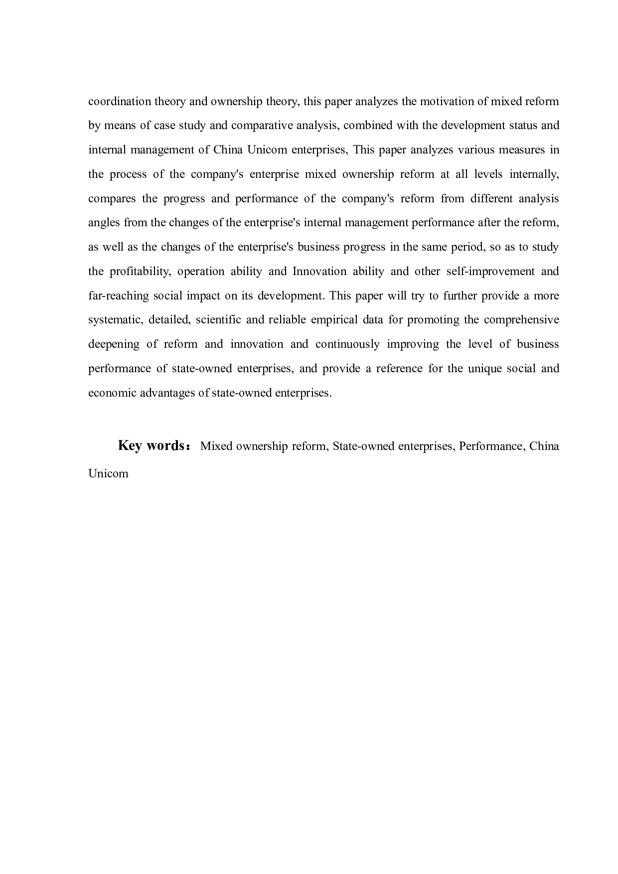 国企混改的动因及绩效分析&mdash;&mdash;以中国联通为例-27831字.pdf 第3页