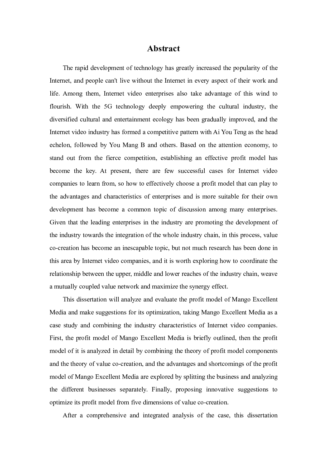 价值共创视角下芒果超媒盈利模式评价及优化-37685字.pdf 第2页