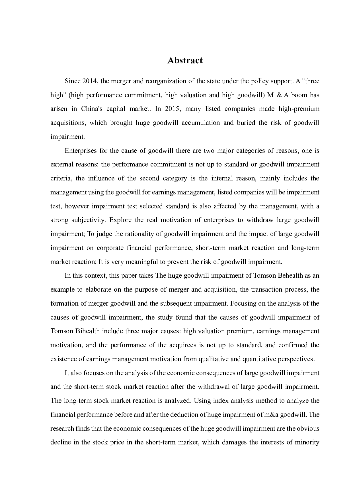 汤臣倍健高溢价并购下商誉减值成因及经济后果研究-22029字.pdf 第2页