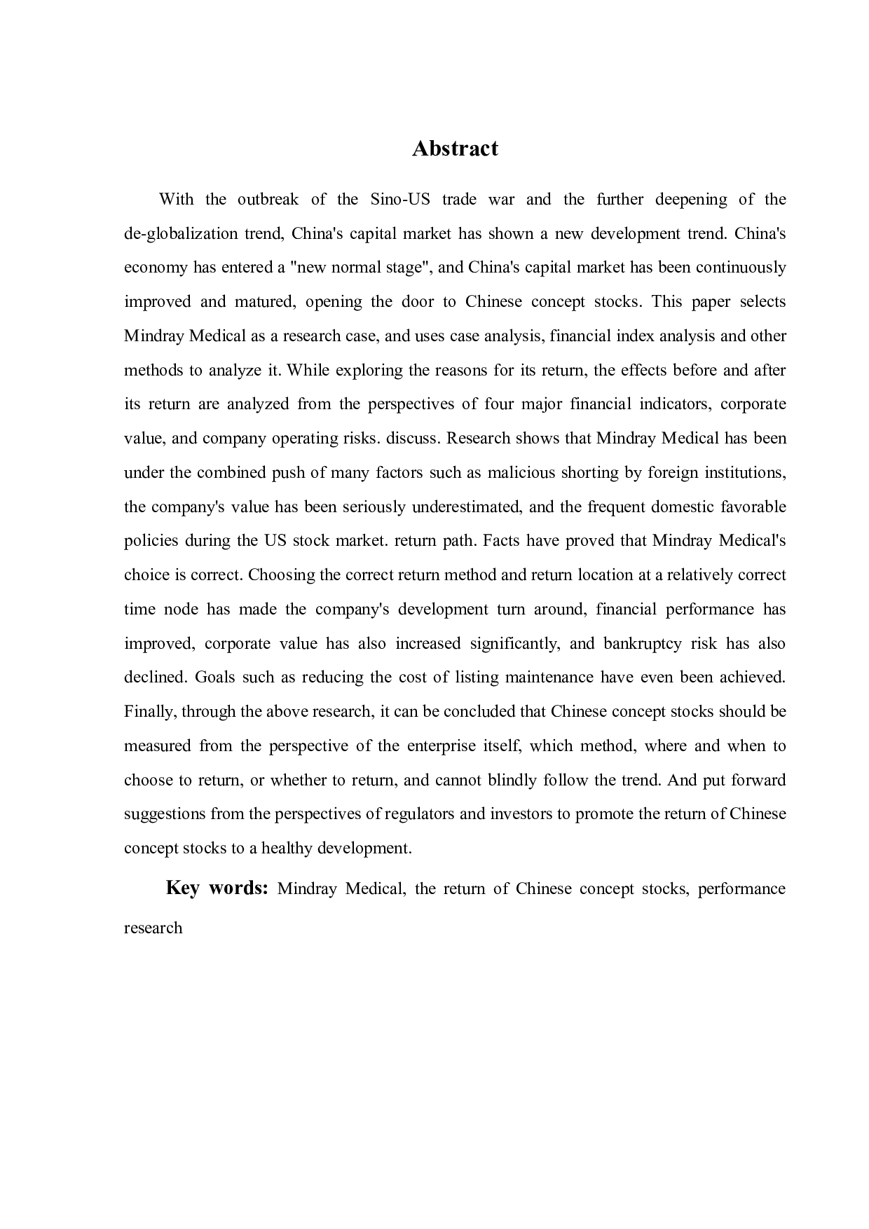 贸易战背景下中概股回归的动因以及后果研究-20454字.pdf 第2页