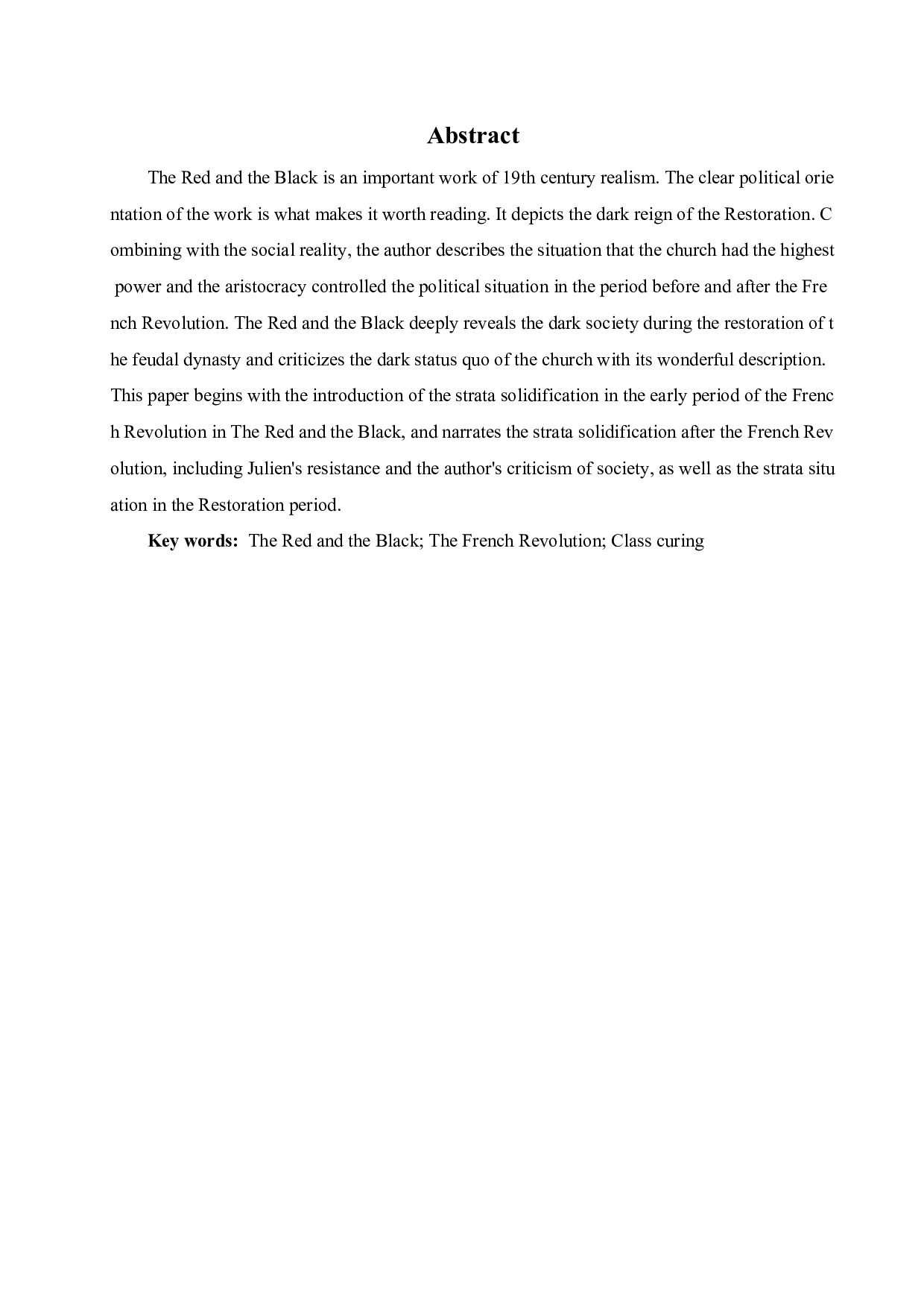 从《红与黑》看法国大革命前后的阶层固化-7526字.pdf 第1页
