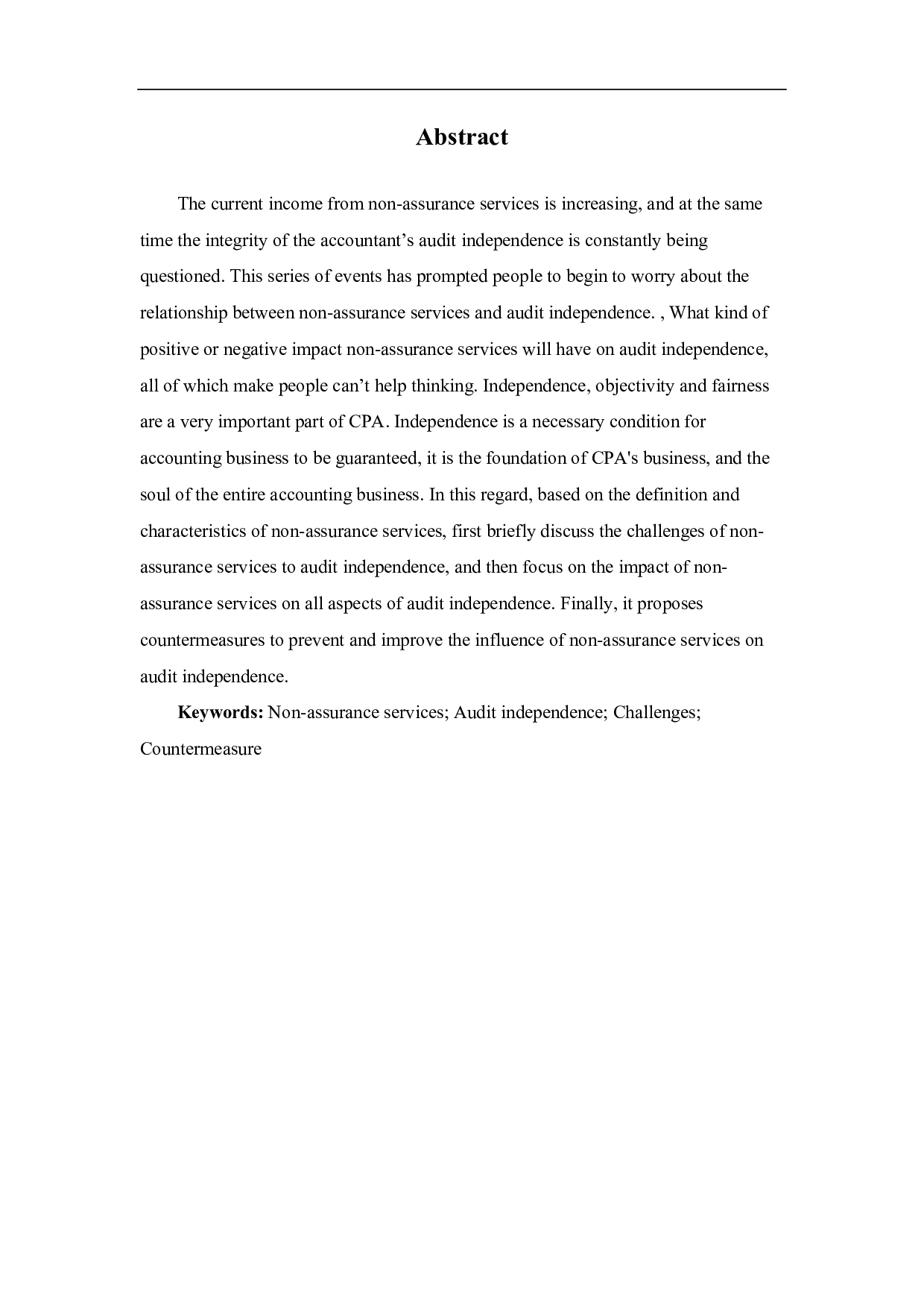 非鉴证服务对审计独立性的影响-5585字.pdf 第2页