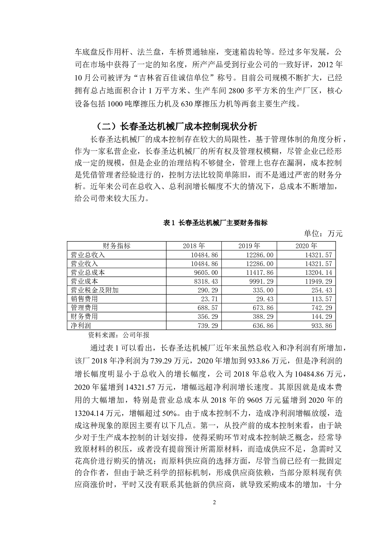 长春圣达机械厂成本控制及对策分析-10284字.doc 第5页