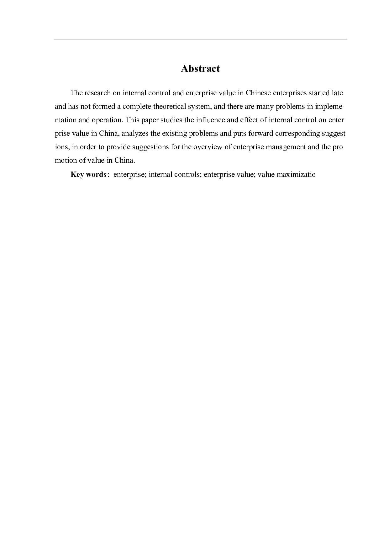 论企业内部控制与企业价值-4758字.pdf 第2页