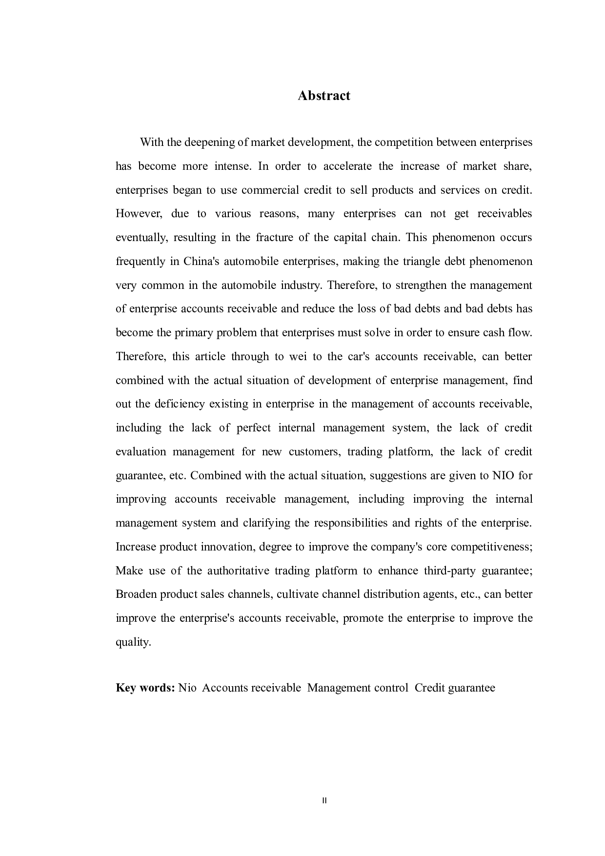 蔚来汽车应收账款存在的问题及对策研究-10980字.docx 第2页