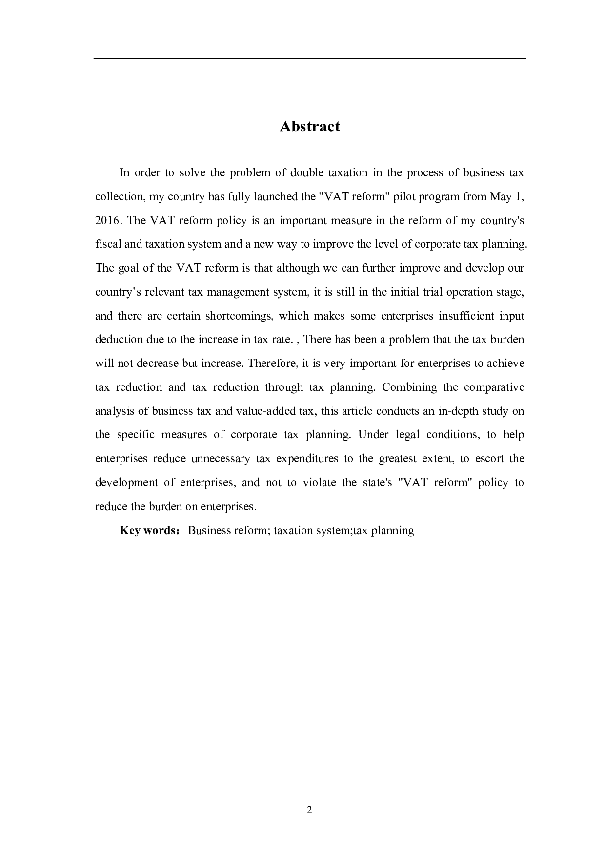 营改增政策下的企业税务筹划-5854字.pdf 第2页
