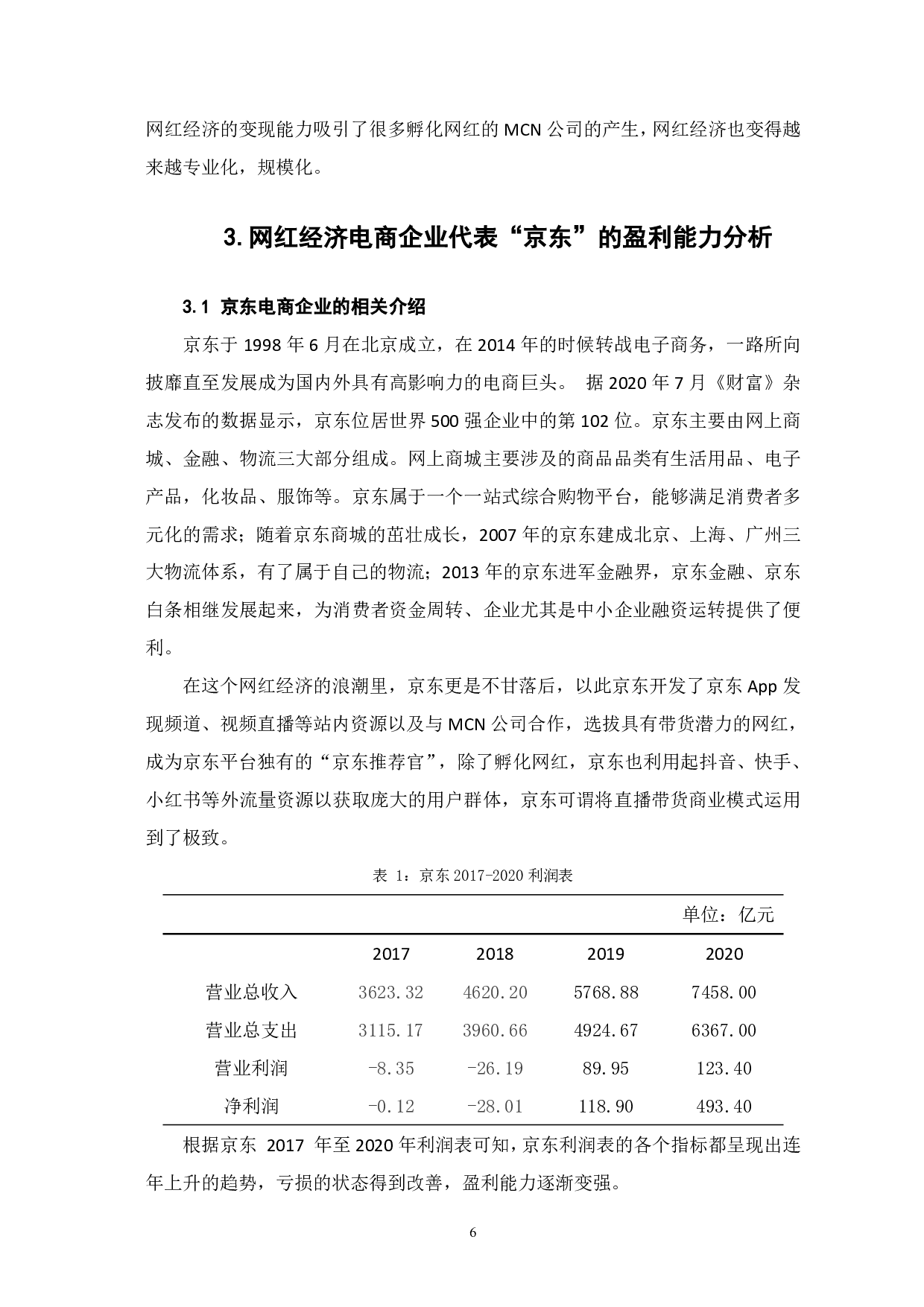 网红经济背景下电商企业的盈利能力分析&mdash;&mdash;以京东为例-6313字.pdf 第7页