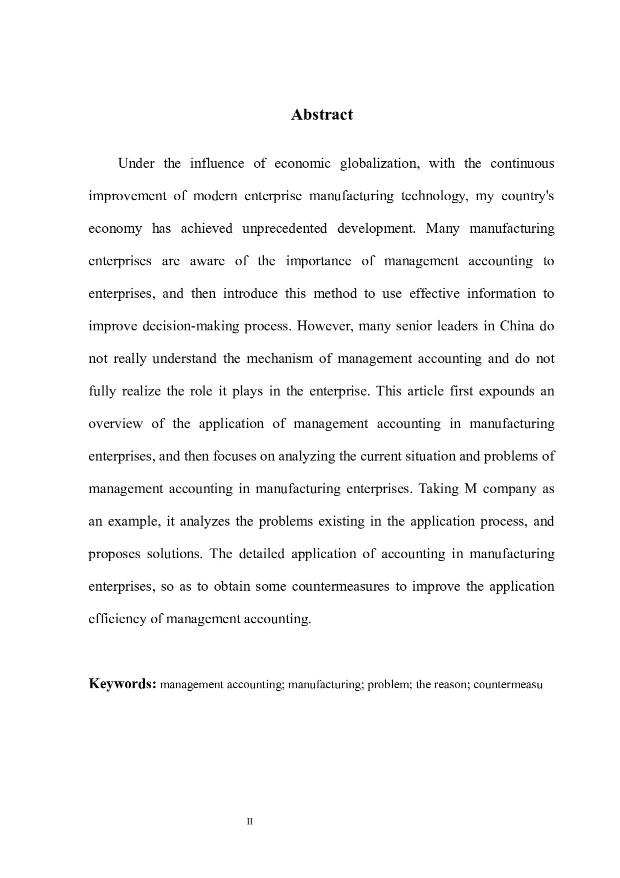 管理会计在制造企业的应用分析&mdash;&mdash;以M公司为例-9215字.docx 第4页