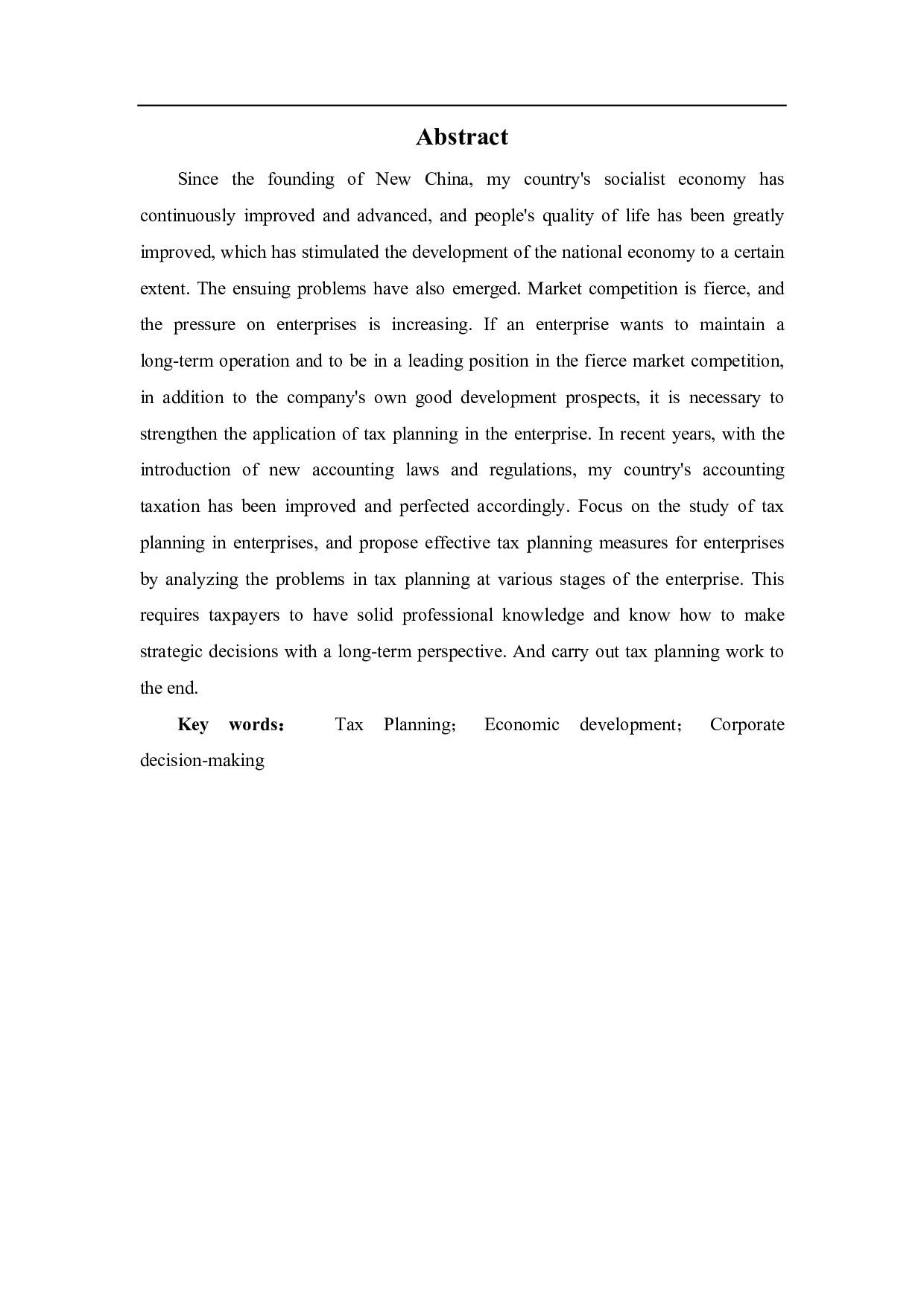 税务筹划在企业中的应用研究-6134字.pdf 第3页