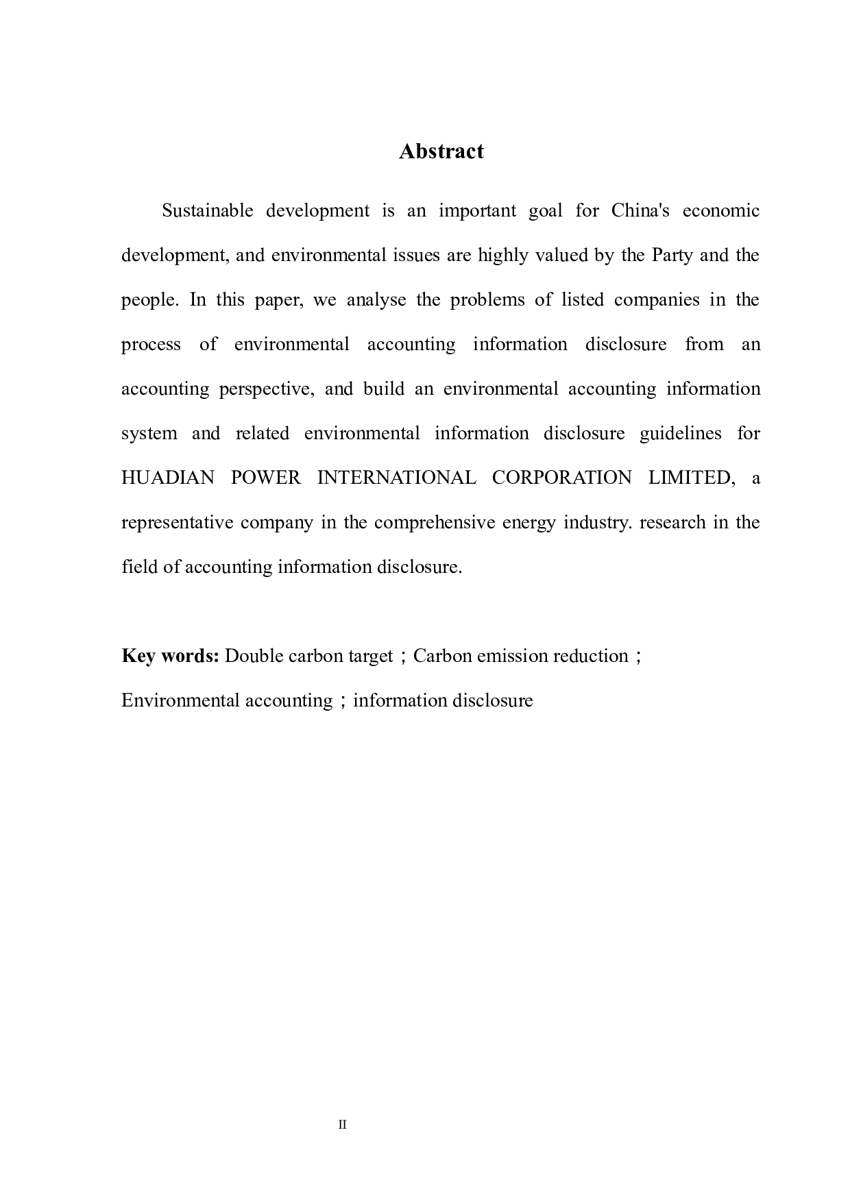 碳减排目标下上市公司环境会计信息披露问题及对策&mdash;基于华电国际电力公司的分析-11578字.docx 第4页