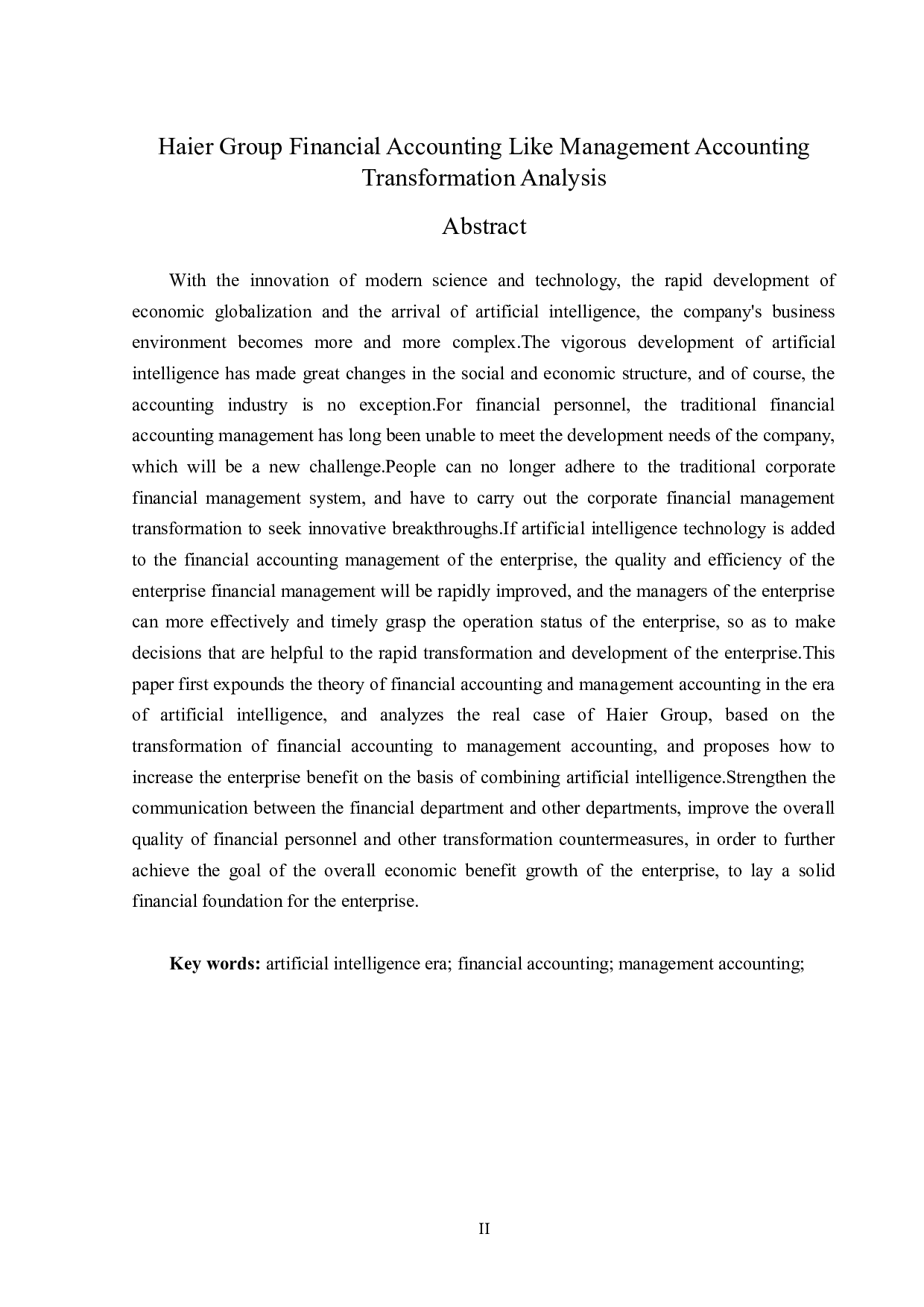 海尔集团财务会计向管理会计转型分析-13146字.docx 第2页
