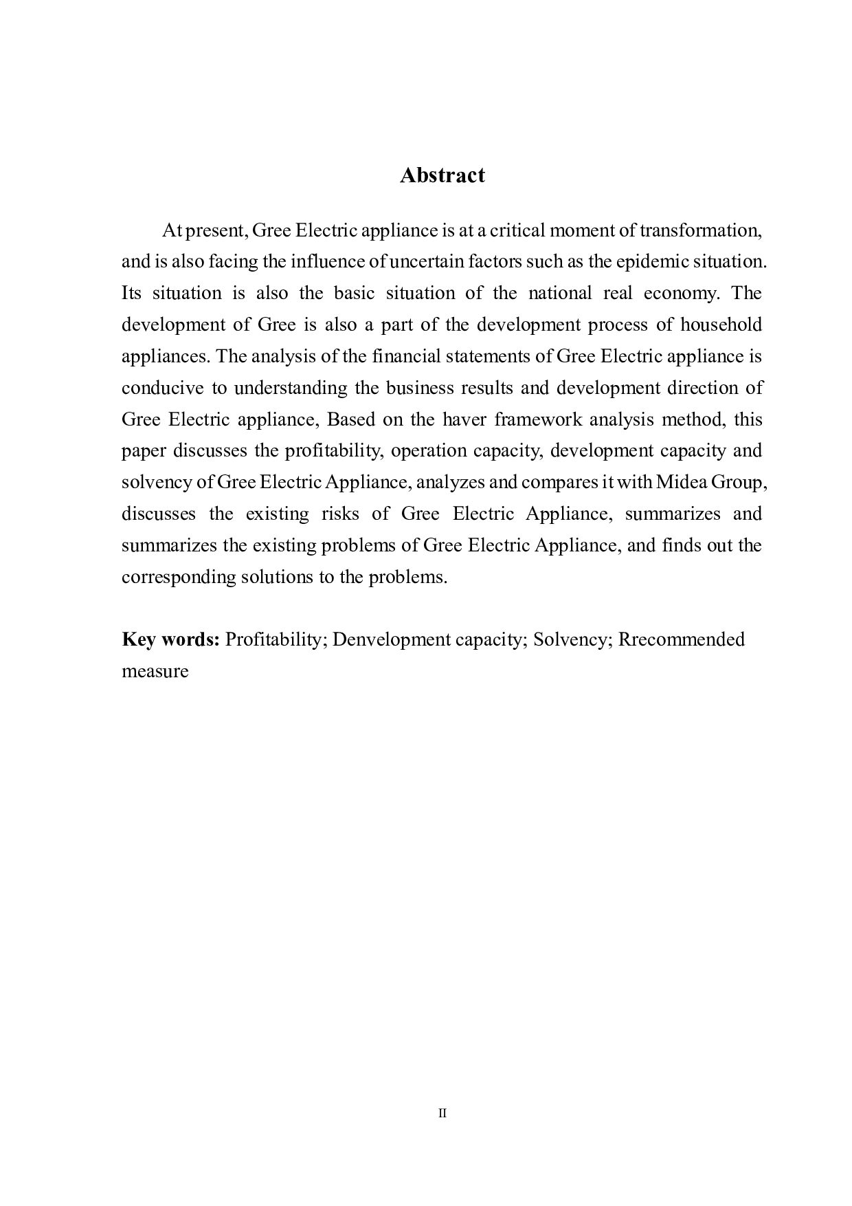 格力电器财务报表分析-10798字.pdf 第3页