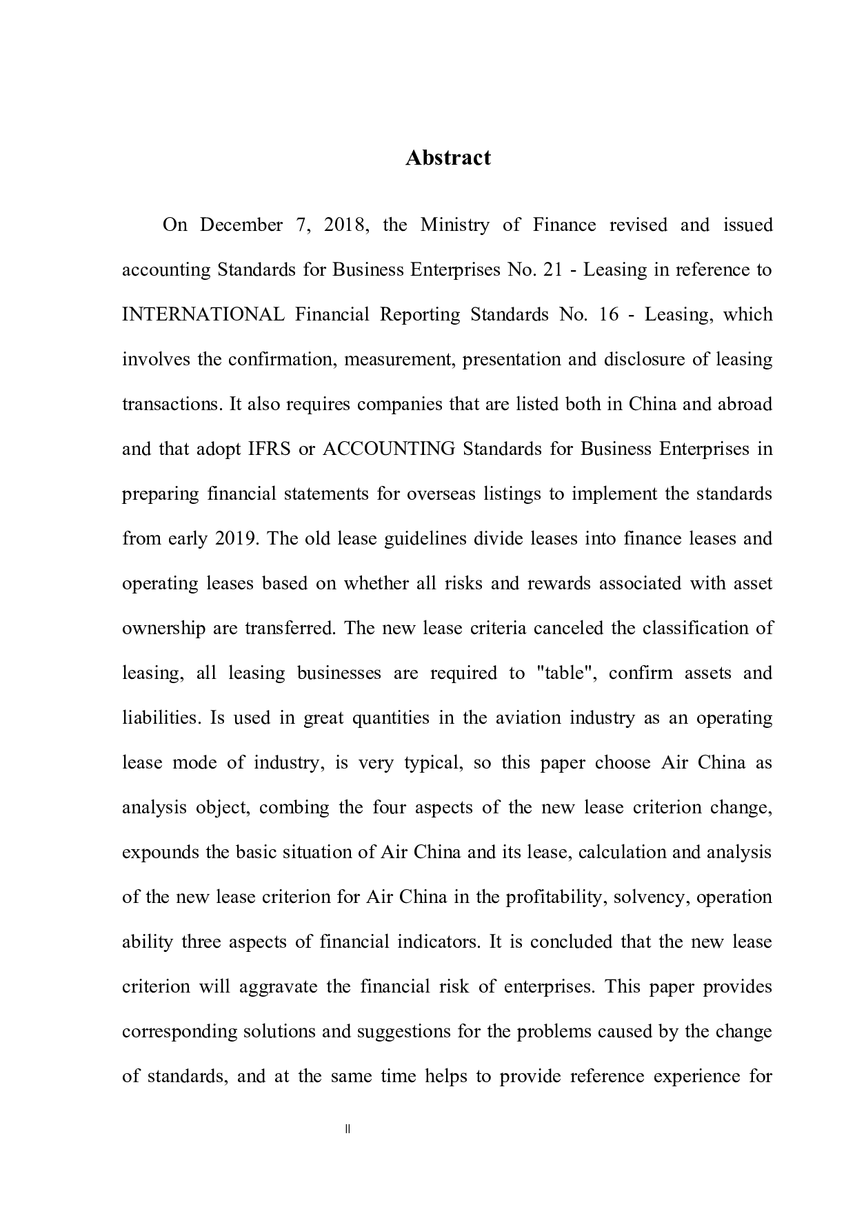 新租赁准则对航空公司财务指标影响分析&mdash;&mdash;以国航为例-12074字.docx 第4页