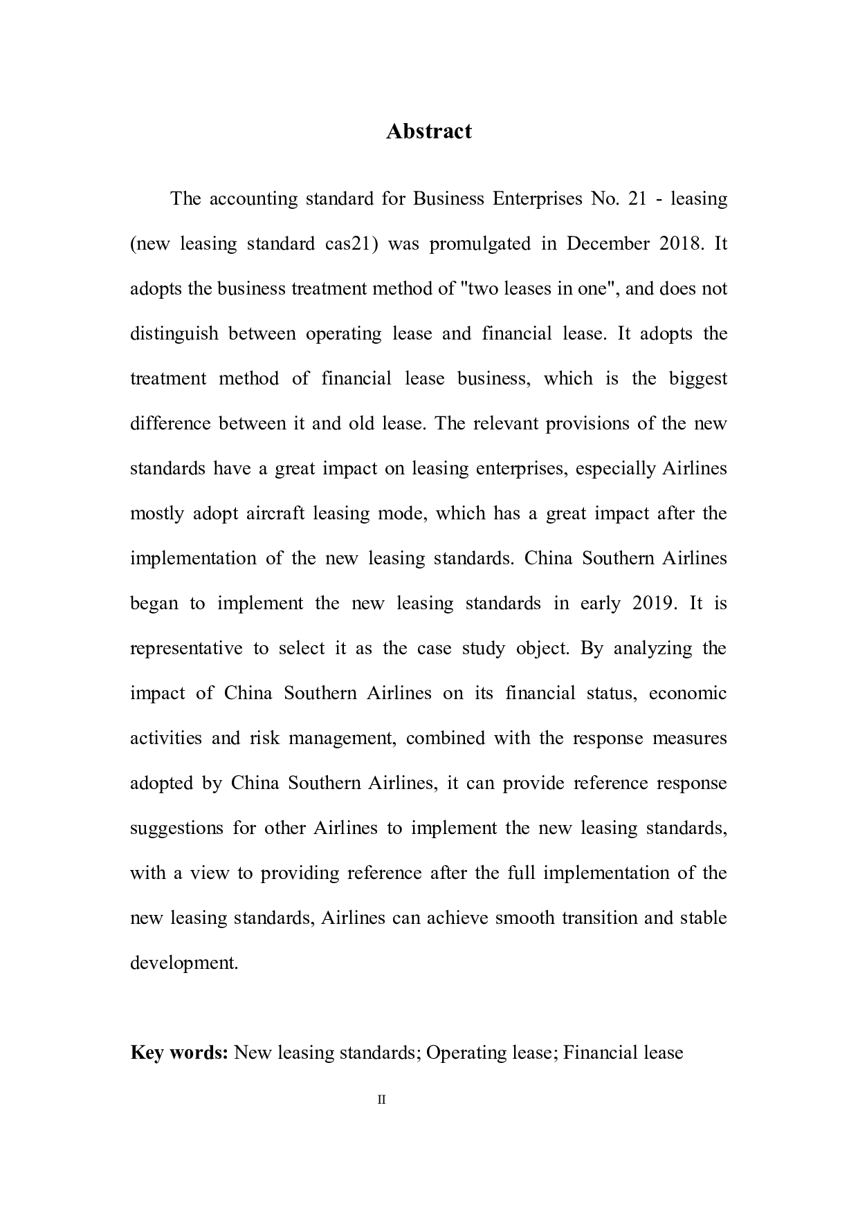 新租赁准则下航空公司发展影响分析&mdash;&mdash;以南方航空为例-12116字.docx 第4页