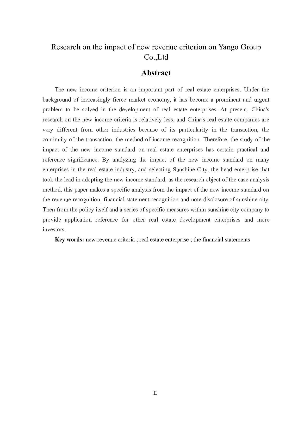 新收入准则对阳光城集团股份有限公司收入确认的影响研究-14433字.doc 第2页